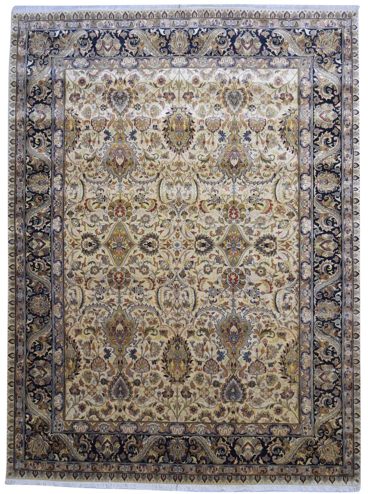Beige Wool Rug 9' X 12' Persian Hand Knotted Bijar Oriental Large Carpet   7864173166741