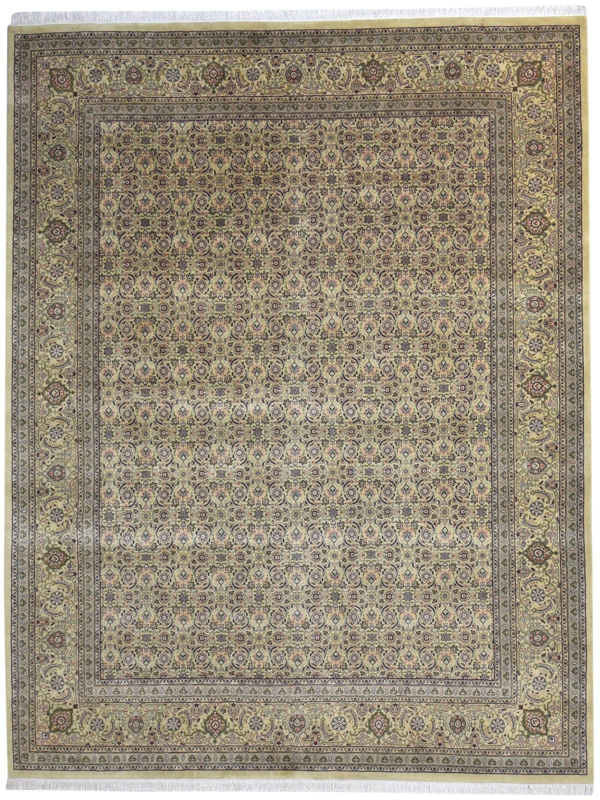Beige Wool Rug 9' X 12' Persian Hand Knotted Tabriz Oriental Extra Large Carpet   7864676581525
