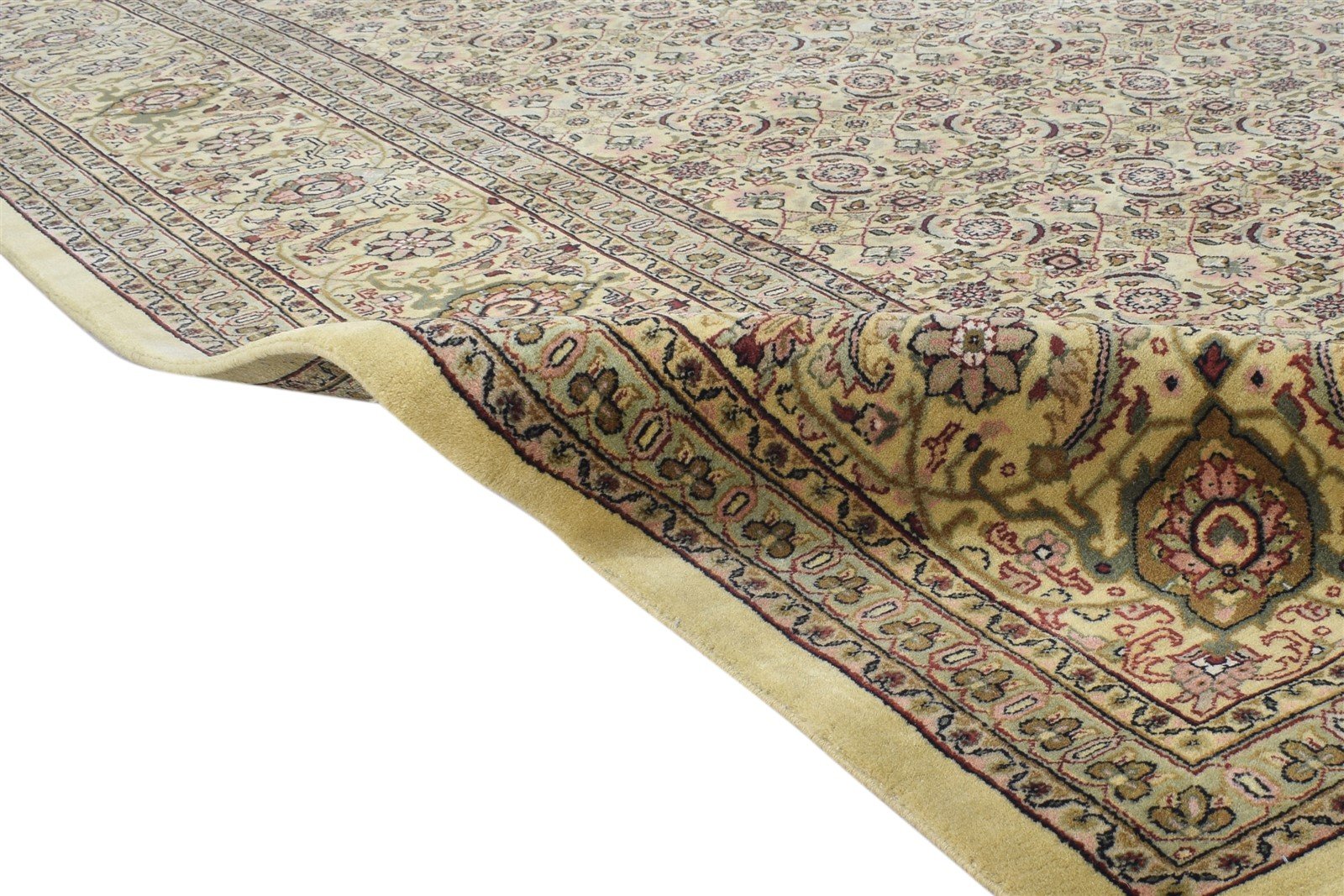 Beige Wool Rug 9' X 12' Persian Hand Knotted Tabriz Oriental Extra Large Carpet   7864676581525