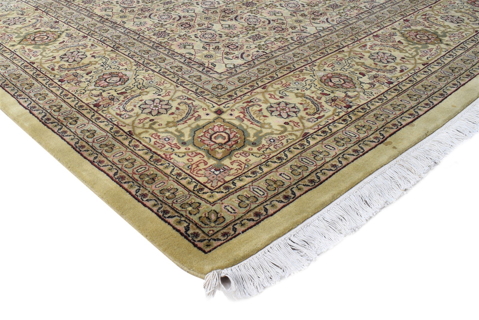Beige Wool Rug 9' X 12' Persian Hand Knotted Tabriz Oriental Extra Large Carpet   7864676581525