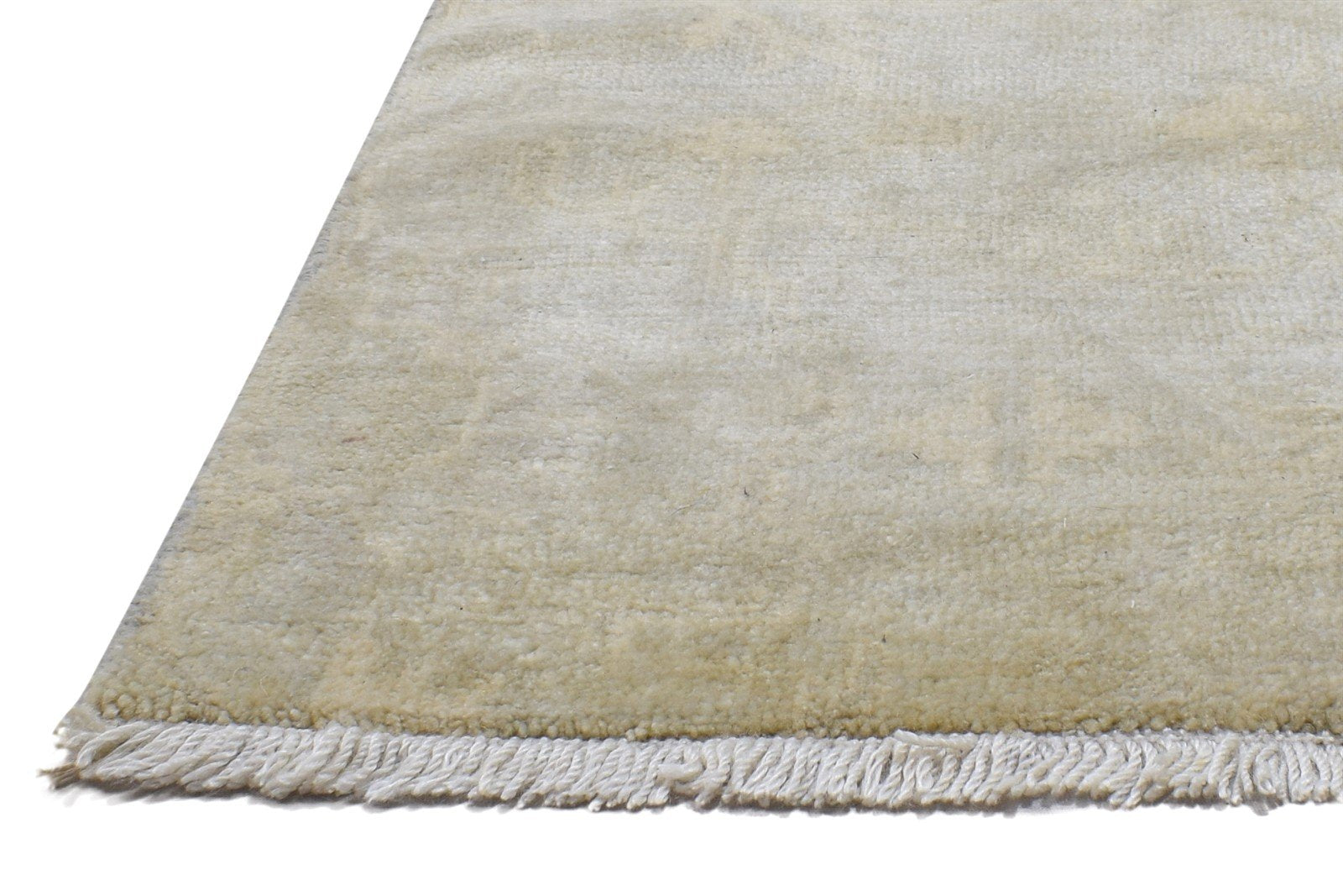 Beige Wool Silk Rug 3X3 Persian Hand Knotted Oushak Oriental Room Size Carpet   7864117887125