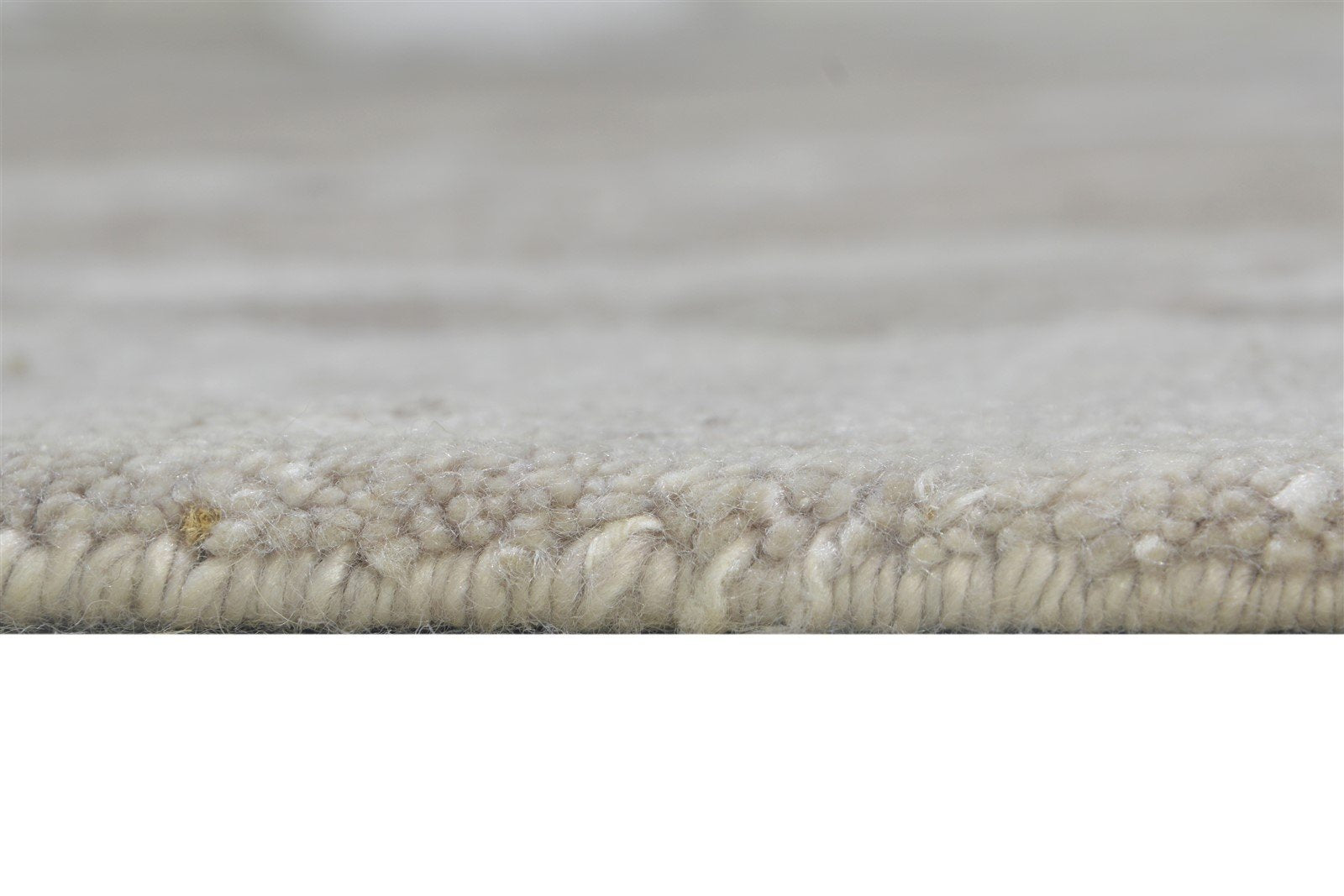 Beige Wool / Silk Rug 8' X 10' Modern Hand Knotted Indian Abstract Large Carpet   7864402149525