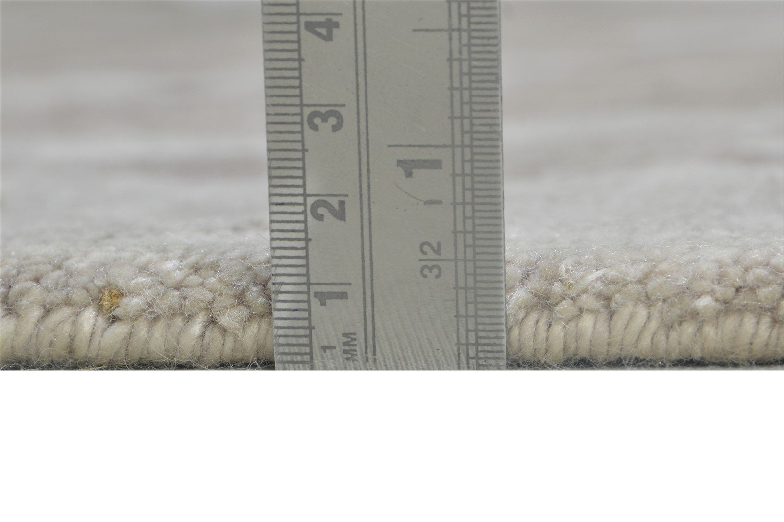 Beige Wool / Silk Rug 8' X 10' Modern Hand Knotted Indian Abstract Large Carpet   7864402149525