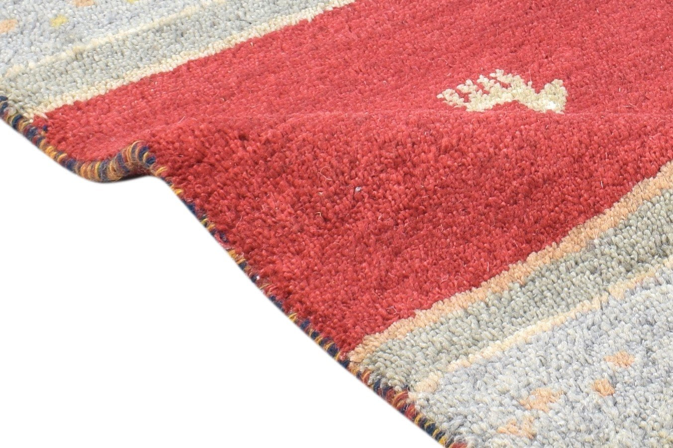 Billye Red Wool Rug 2' X 2' Southwestern Hand Knotted American Tribal   7865089425557