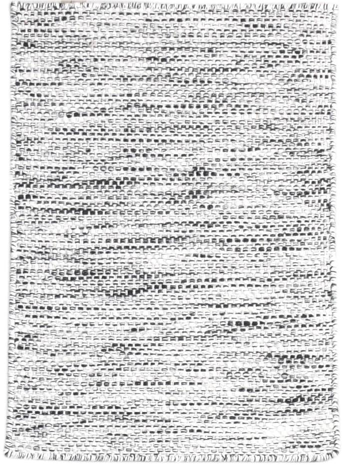 Black Wool Rug 2' X 3' Modern Dhurrie Scandinavian Solid Small Carpet   7865137266837