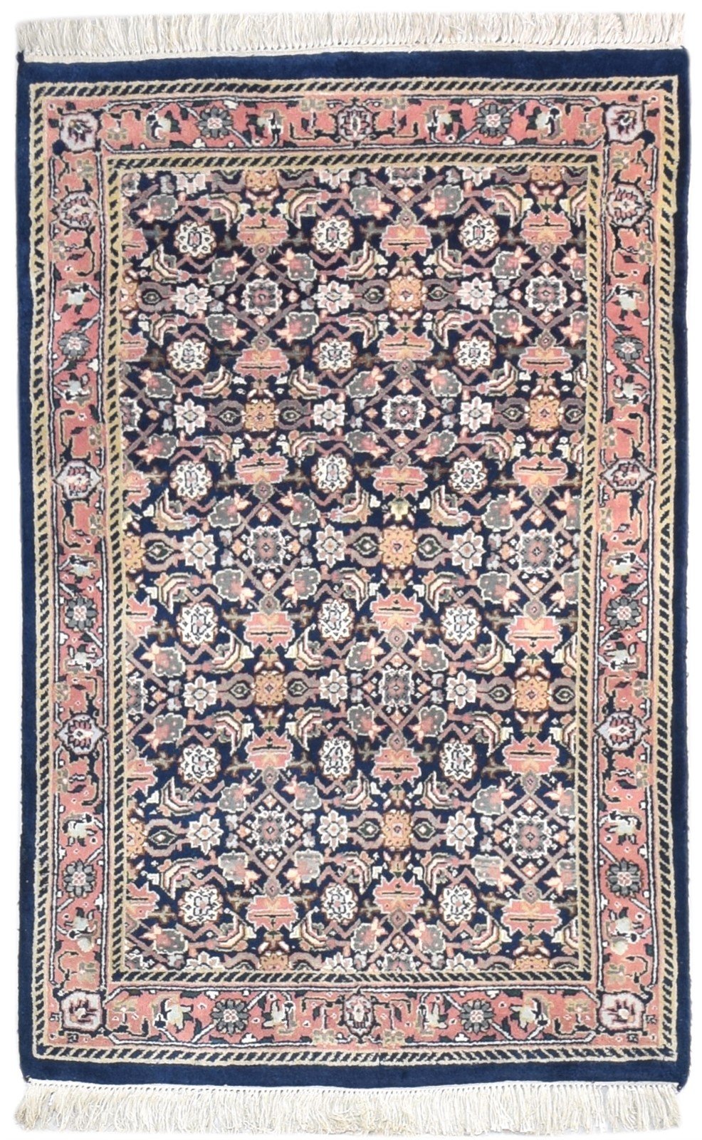 Black Wool Rug 3' X 5' Persian Hand Knotted Bijar Oriental Small Carpet   7864631066773