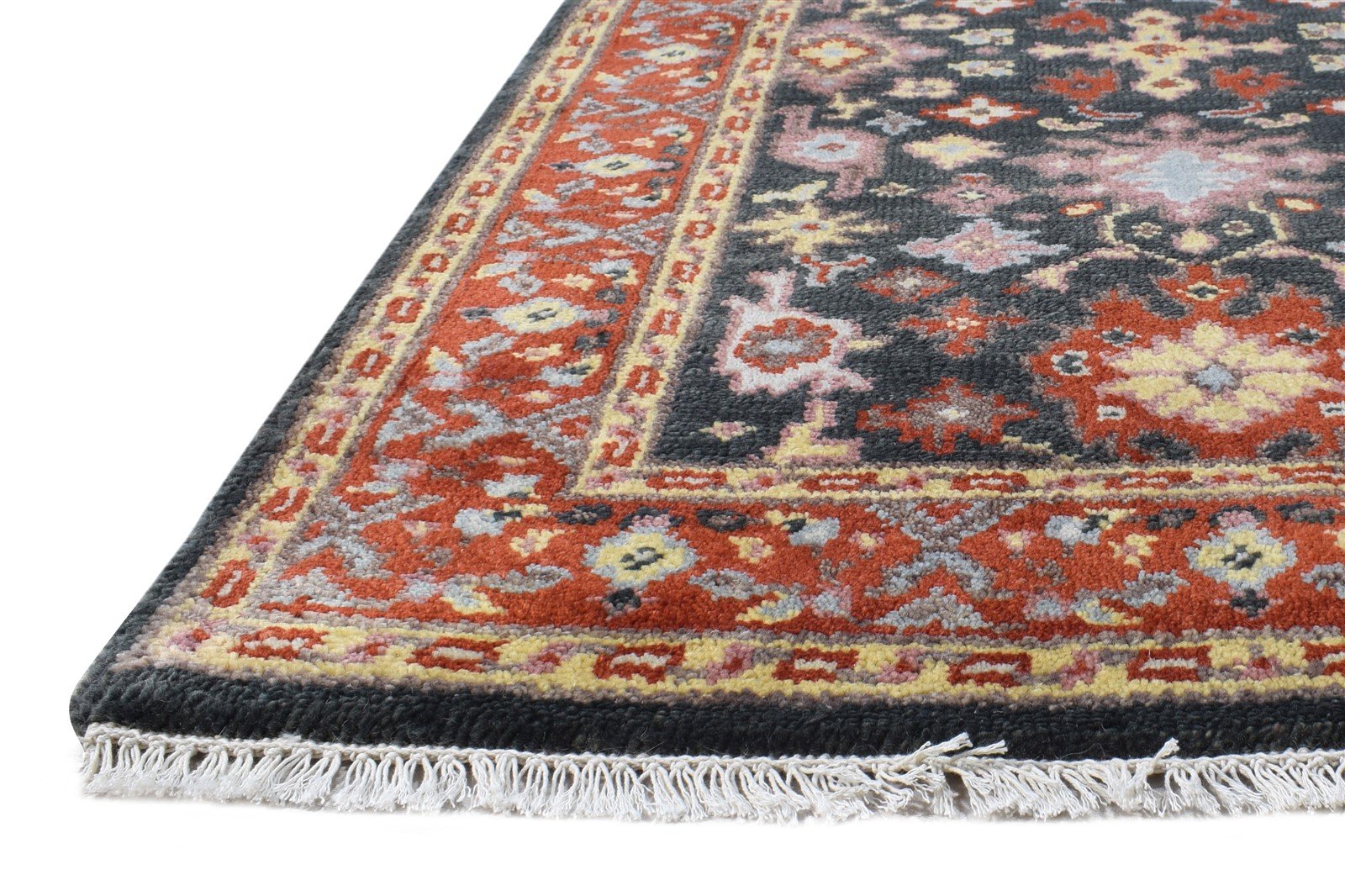 Black Wool Rug 3' X 5' Persien Hand Knotted Oushak Oriental Room Size Carpet   7865092833429