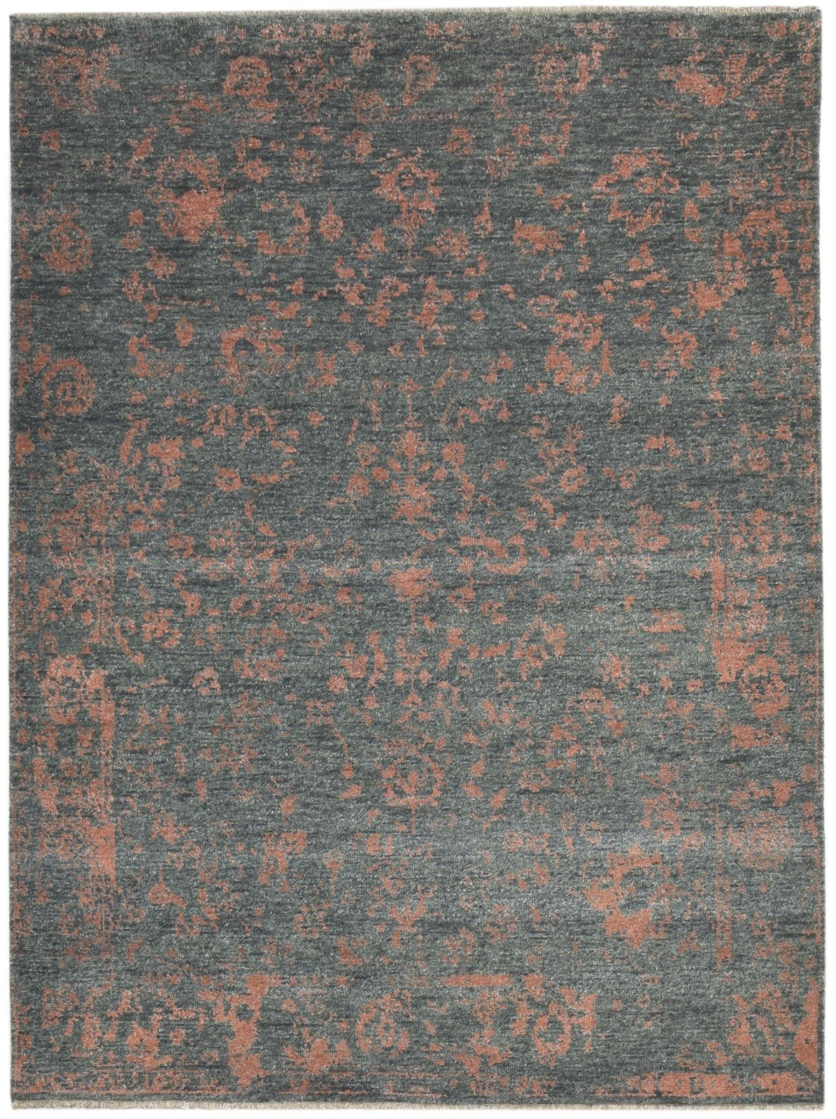 Marnie Black Wool Rug 6' X 8' Modern Hand Knotted American Abstract   7865206964373