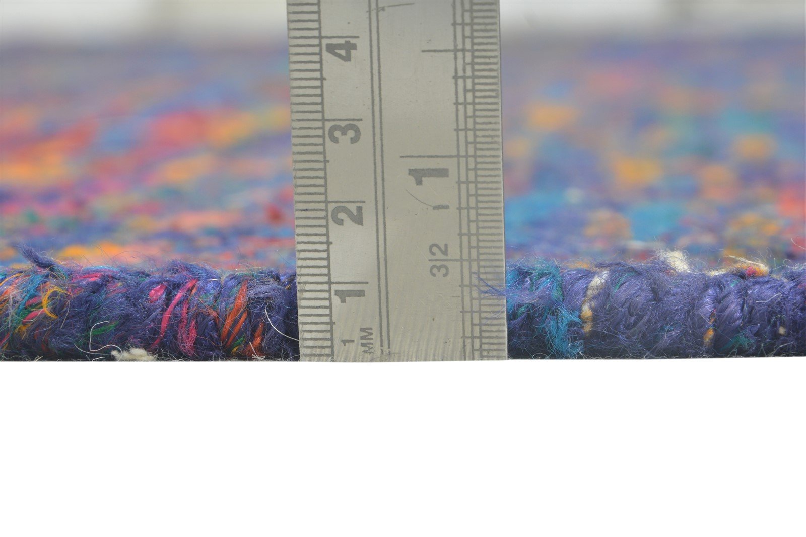 Blue Rayon From Bamboo Rug 6X10 Modern Hand Woven Bohemian Abstract Large Carpet   7864815485077