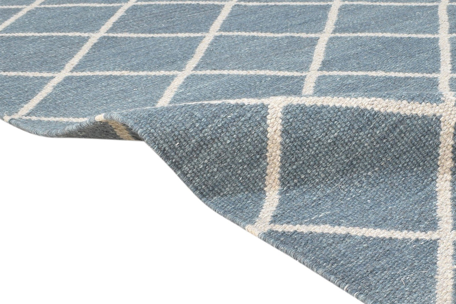 Blue Silk Rug 5' X 8' Modern Hand Woven Moroccan Diamond Room Size Carpet   7864922636437