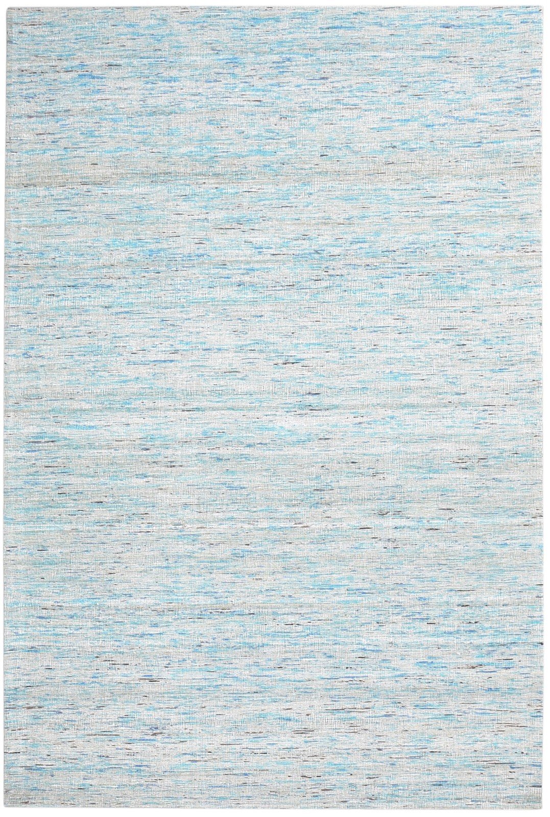 Blue Silk Rug 5' X 8' Modern Hand Woven Scandinavian Solid Room Size Carpet   7864664490133