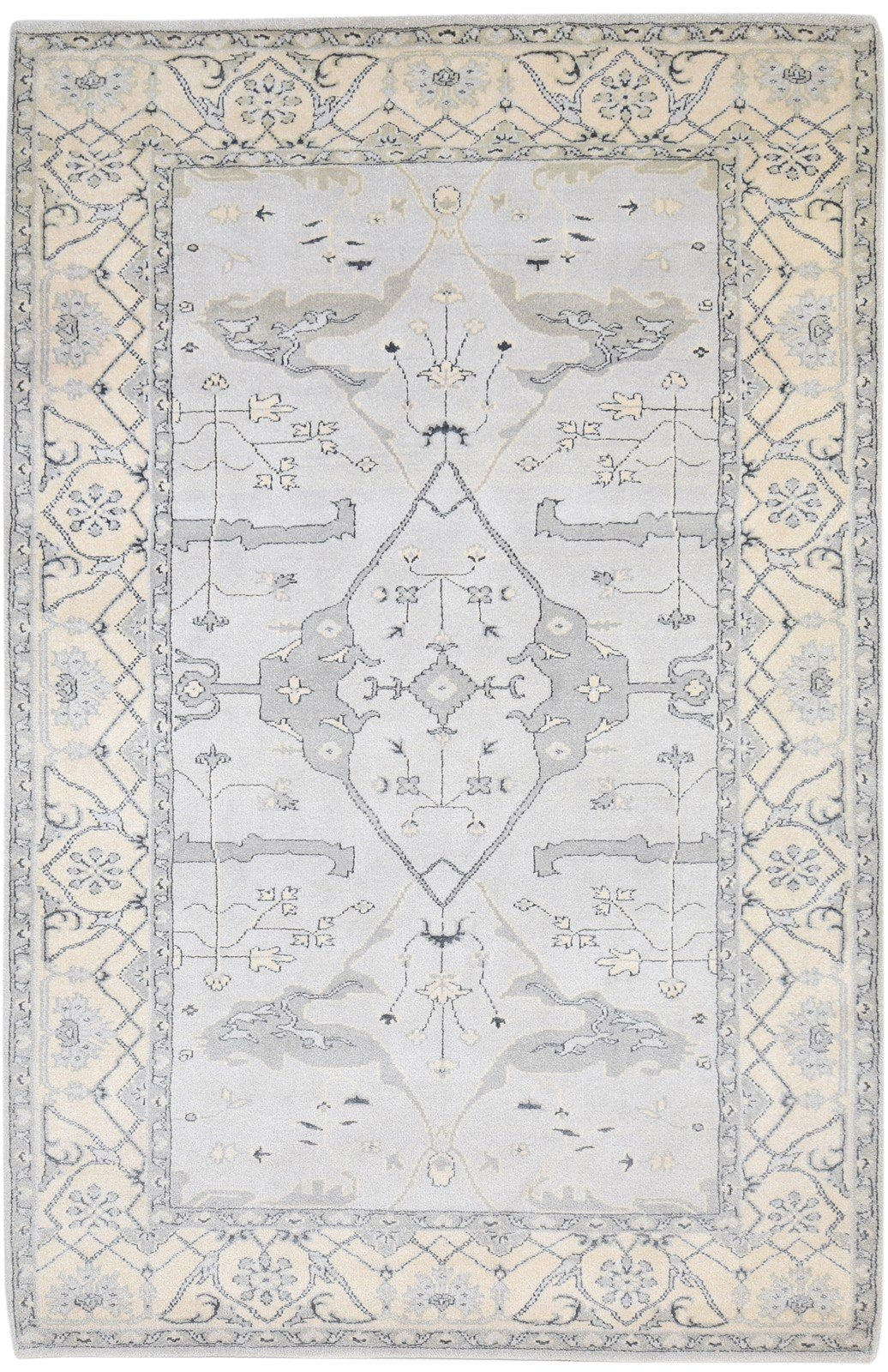Blue Silk Rug 5' X 8' Persian Hand Knotted Oushak Oriental Room Size Carpet   7864804278421