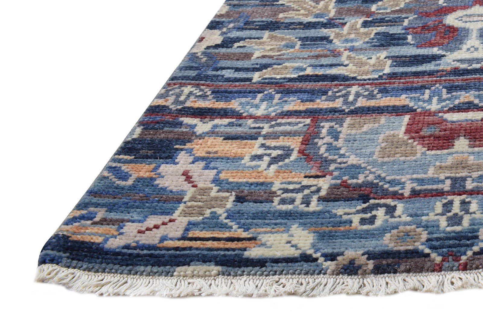 Blue Wool Rug 2' X 2' Persian Hand Knotted Khotan Oriental Small Carpet   7865156927637