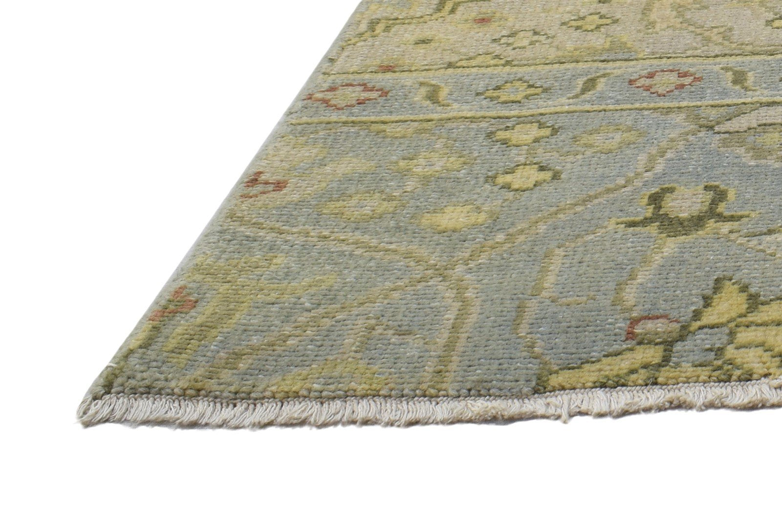 Blue Wool Rug 2' X 2' Persian Hand Knotted Oushak Oriental Small Carpet   7864117428373