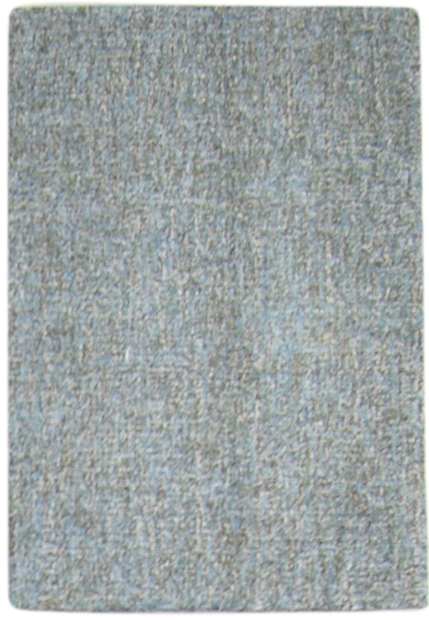 Blue Wool Rug 2' X 3' Modern Hand Tufted Scandinavian Solid Small Carpet   7864140267669