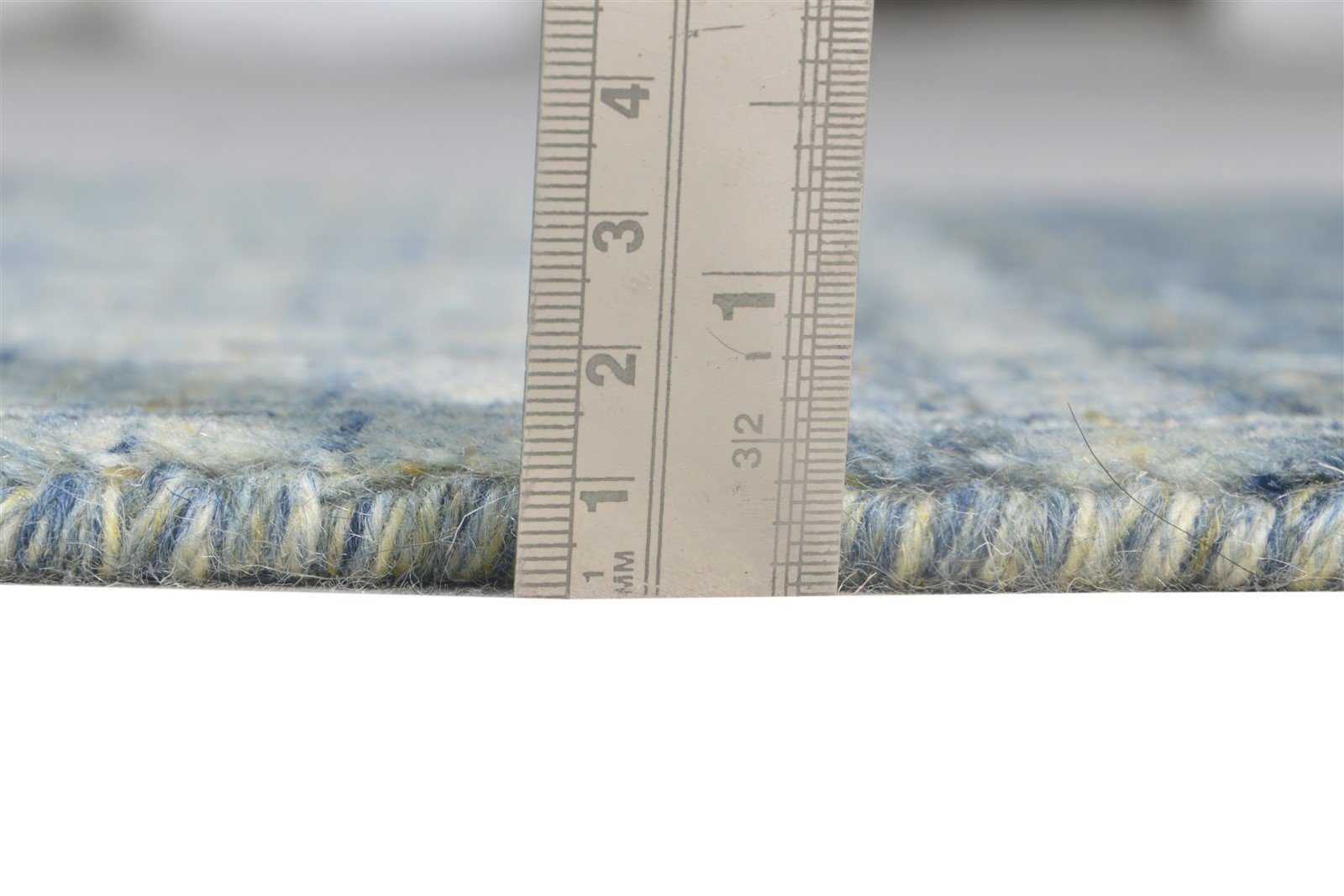 Blue Wool Rug 2' X 3' Modern Handloom Moroccan Modern Small Carpet   7865136054421