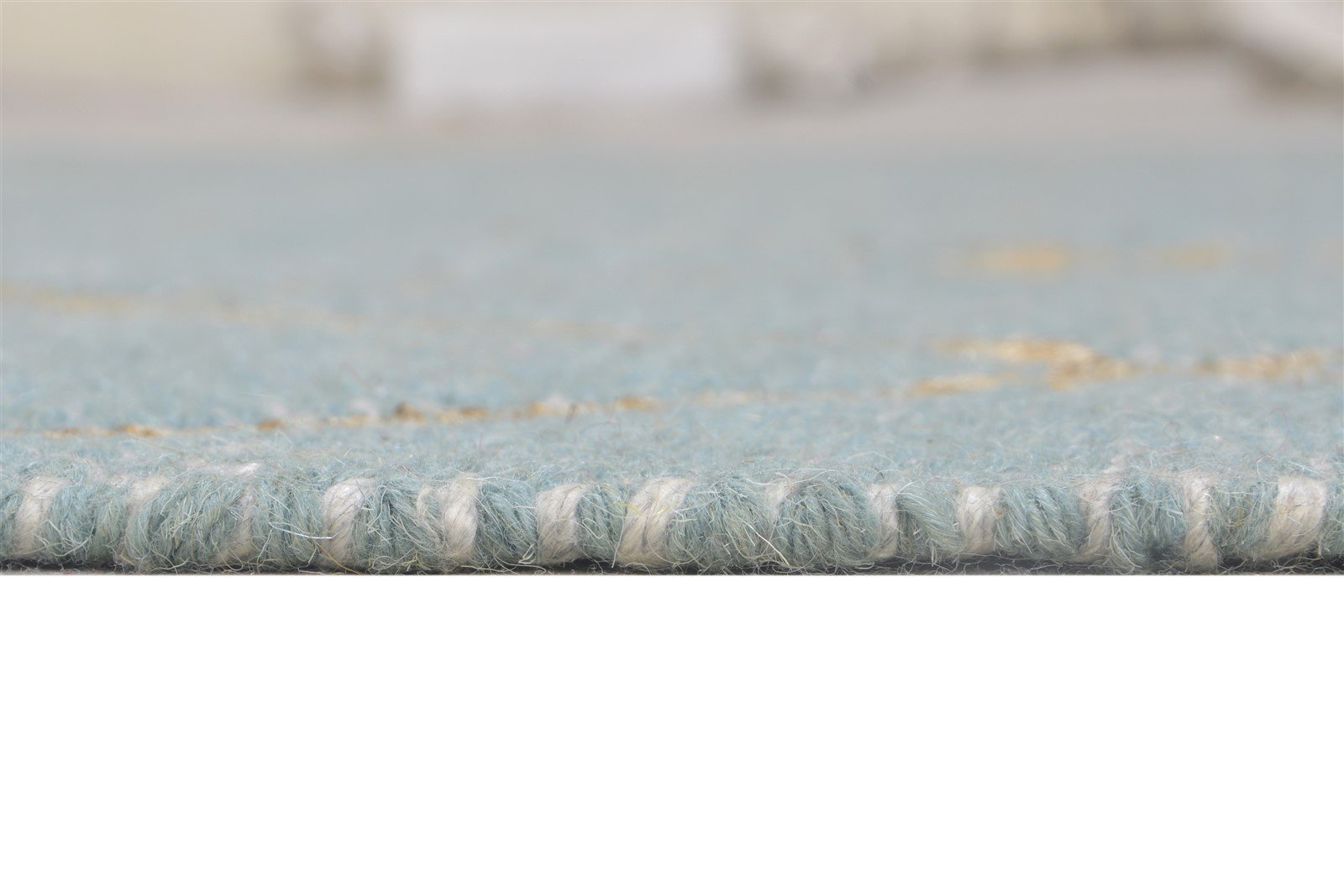 Blue Wool Rug 5' X 7' Modern Dhurrie Moroccan Trellis Room Size Carpet   7864480727189