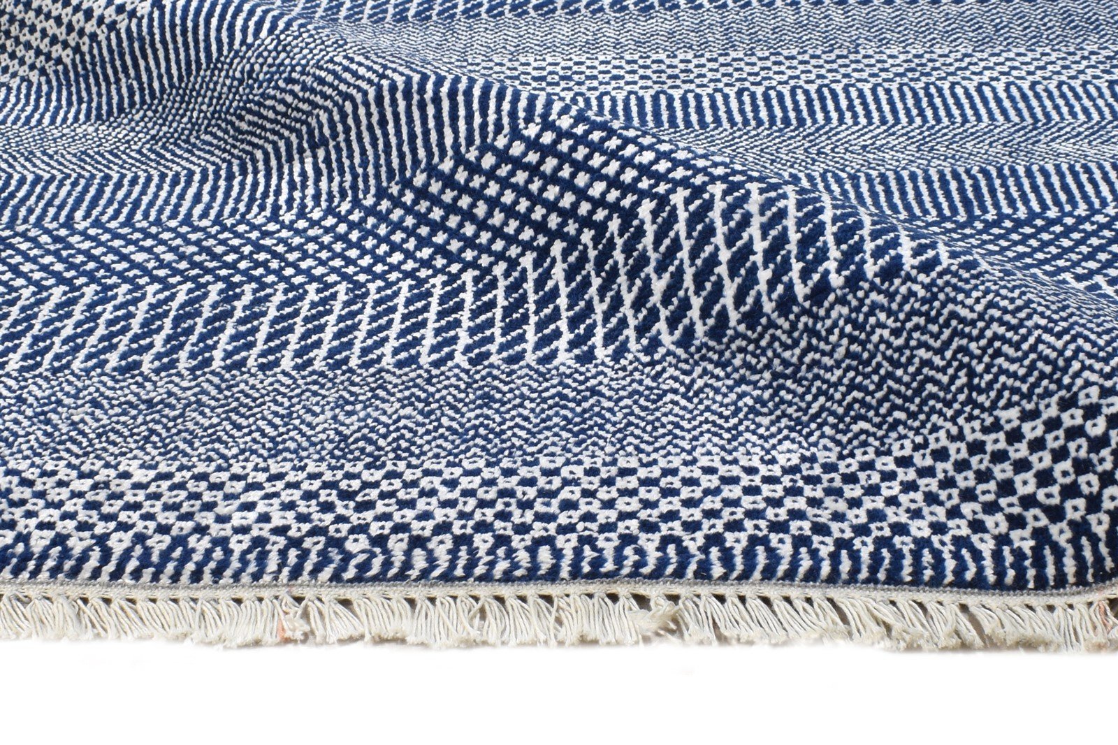 Blue Wool Rug 5' X 7' Modern Hand Knotted Agra Grass Trellis Room Size Carpet   7864609767573