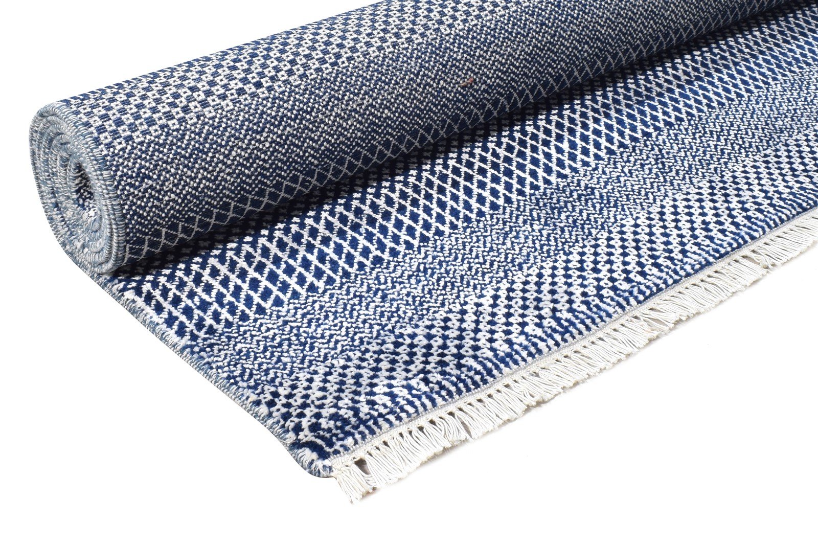 Blue Wool Rug 5' X 7' Modern Hand Knotted Agra Grass Trellis Room Size Carpet   7864609767573