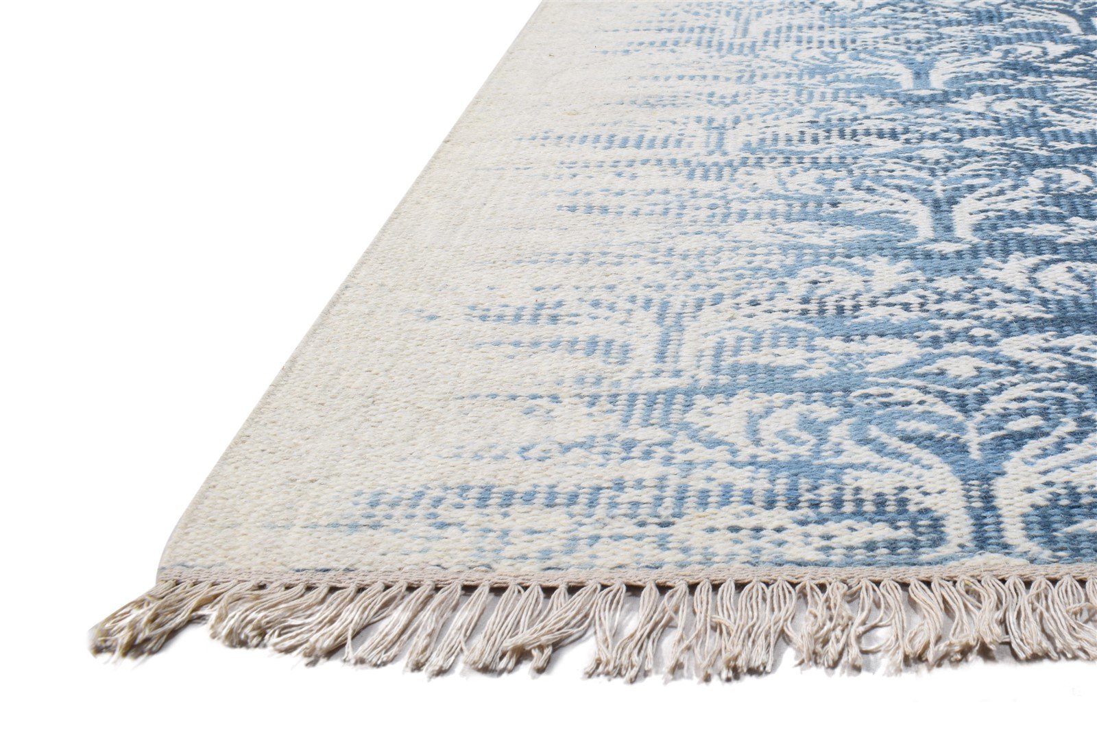 Blue Wool Rug 5' X 8' Modern Dhurrie American Abstract Room Size Carpet   7865053708437