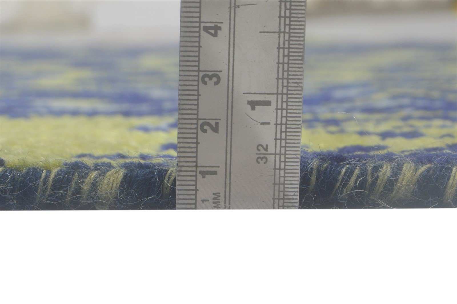 Blue Wool Rug 5' X 8' Modern Hand Knotted Heriz-Indian Abstract Room Size Carpet   7864088789141