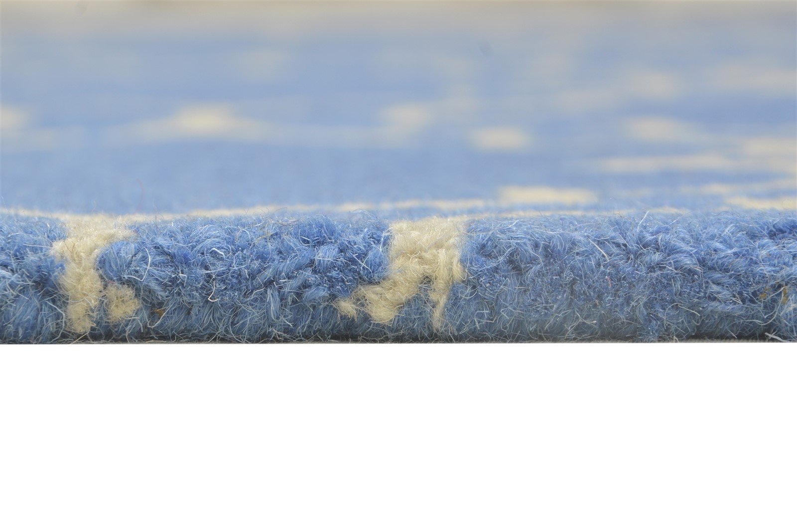 Blue Wool Rug 5' X 8' Modern Hand Tufted Moroccan Trellis Room Size Carpet   7864288346261