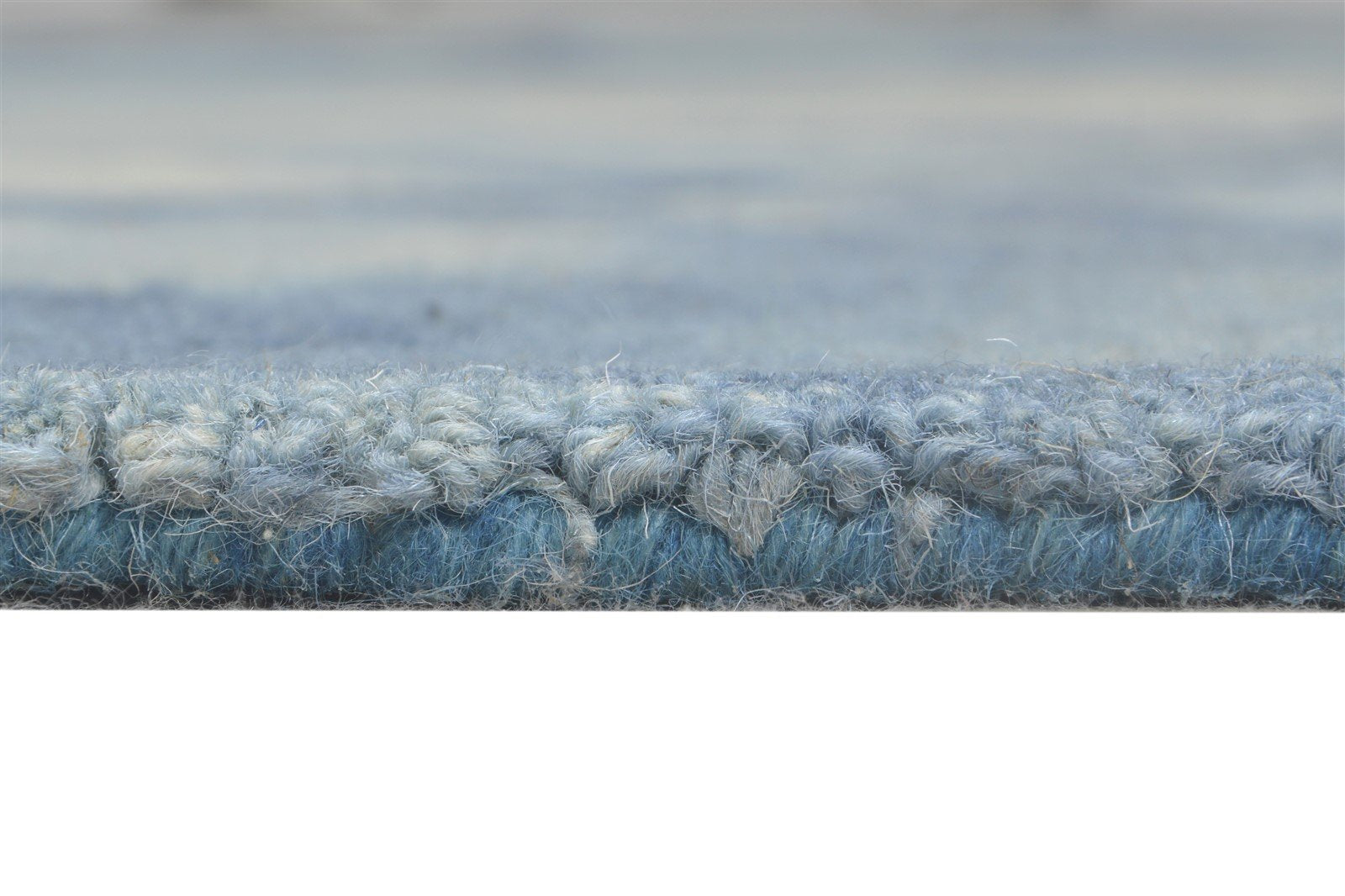 Blue Wool Rug 5' X 8' Modern Hand Tufted Shibori Tie Dye Room Size Carpet   7865198805141