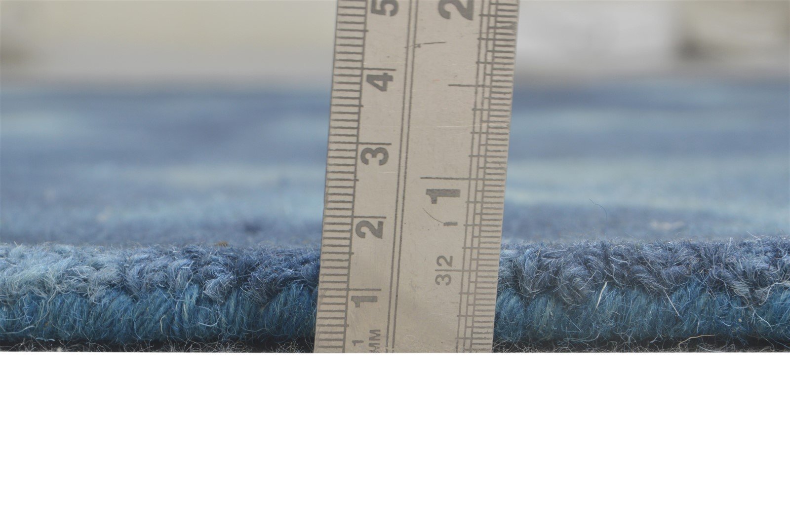 Blue Wool Rug 5' X 8' Modern Hand Tufted Shibori Tie Dye Room Size Carpet   7865200246933