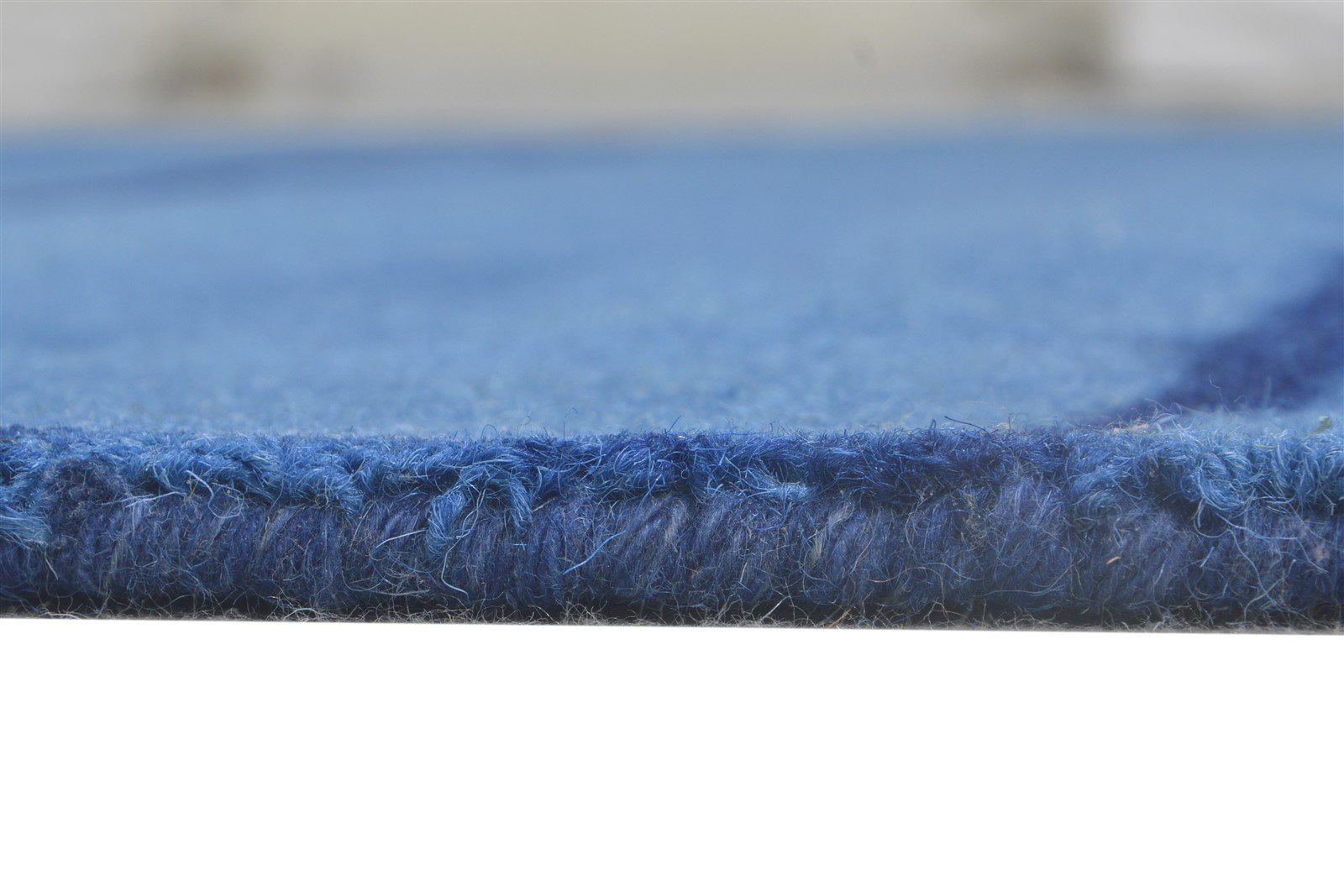 Blue Wool Rug 5' X 8' Modern Hand Tufted Shibori Tie Dye Room Size Carpet   7865200738453
