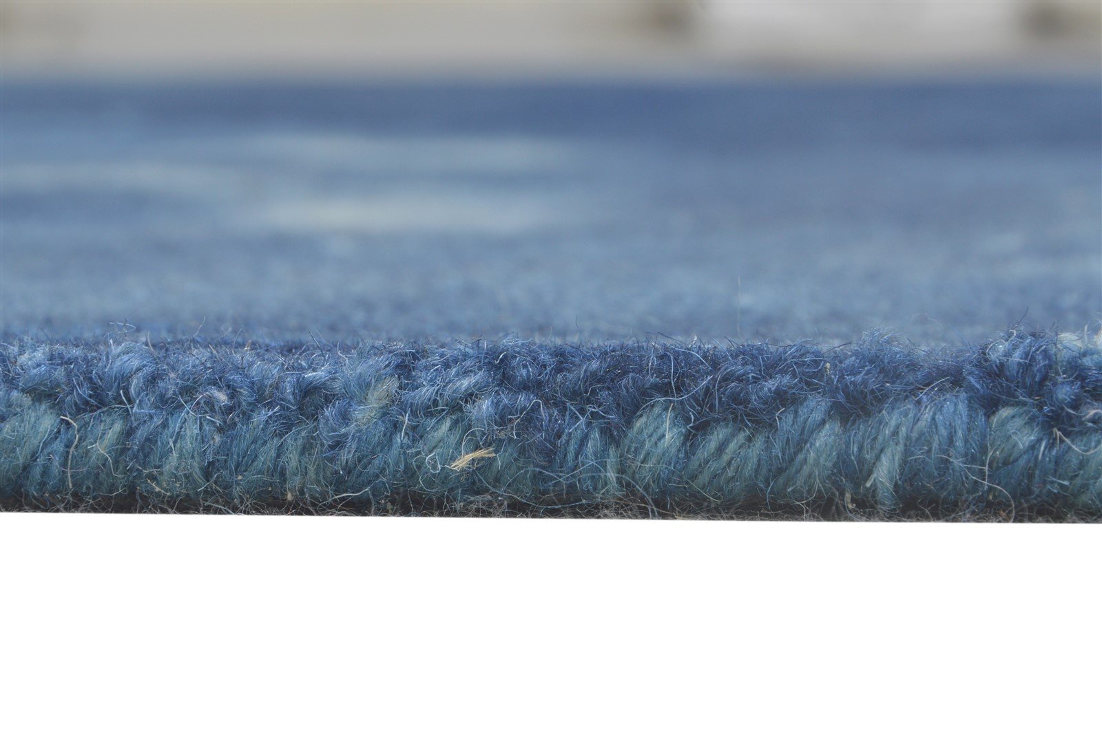 Blue Wool Rug 5' X 8' Modern Hand Tufted Shibori Tie Dye Room Size Carpet   7865201033365