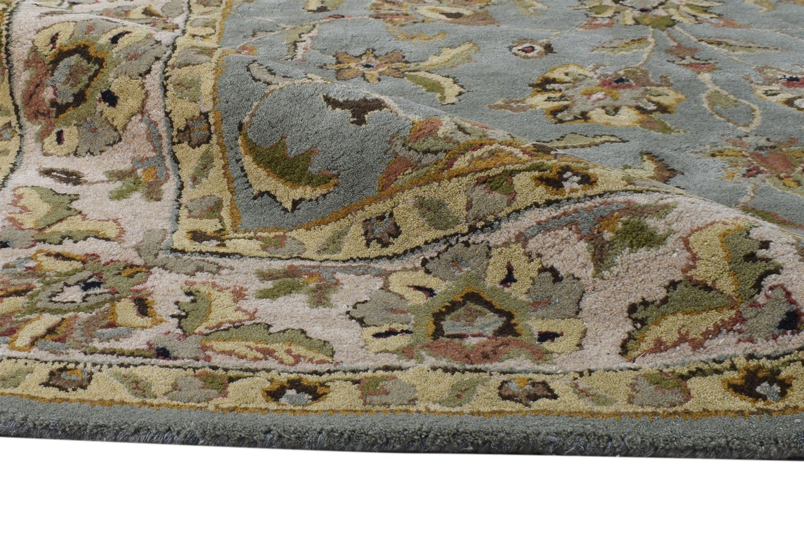 Blue Wool Rug 5' X 8' Persian Hand Tufted Kashan Oriental Room Size Carpet   7865176981653