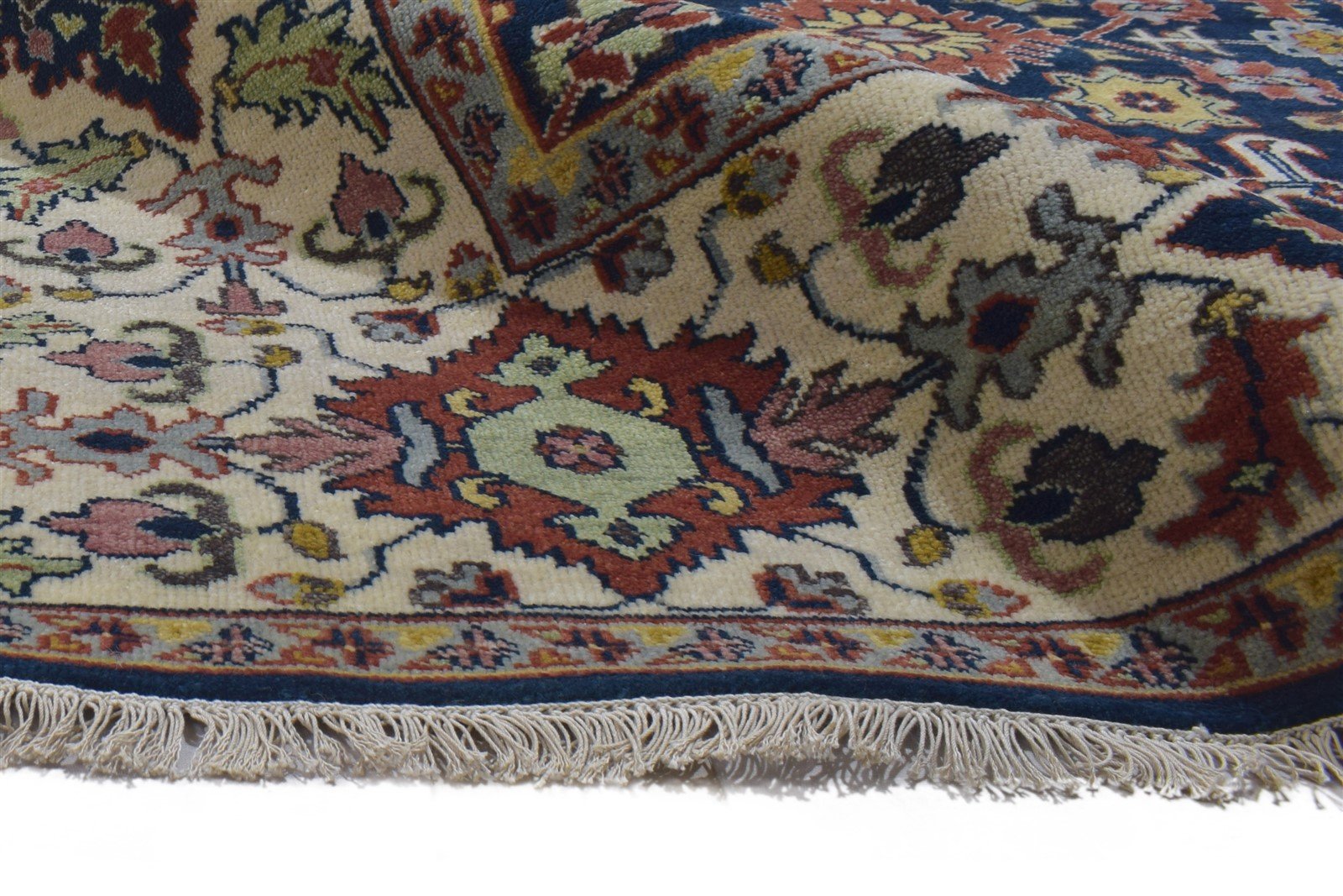 Blue Wool Rug 8' X 10' Persian Hand Knotted Kashan Oriental Large Carpet   7864193450133