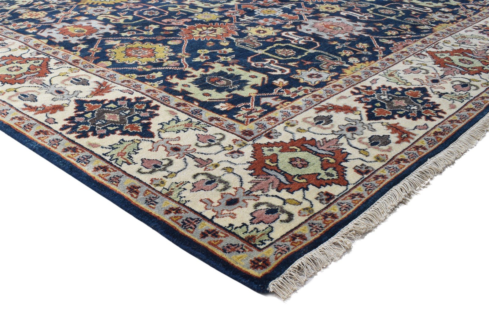 Blue Wool Rug 8' X 10' Persian Hand Knotted Kashan Oriental Large Carpet   7864193450133