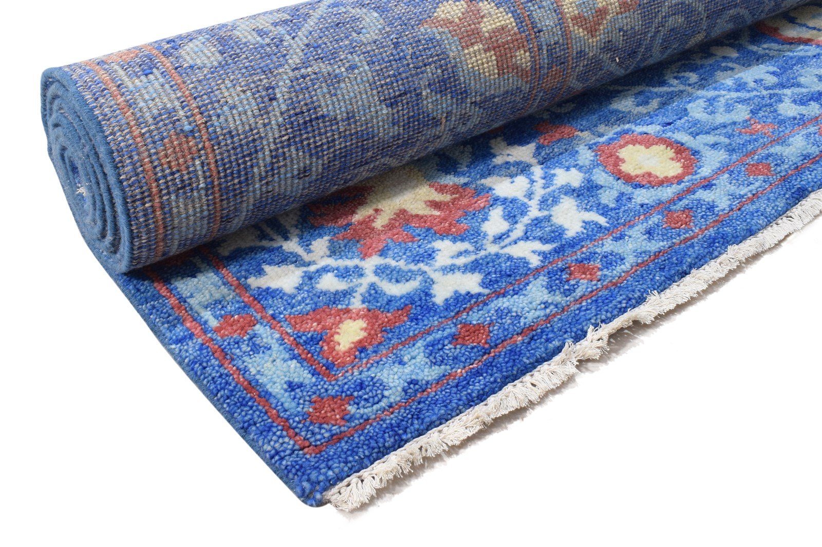 Blue Wool Rug 9' X 12' Persian Hand Knotted Mughal Oriental Extra Large Carpet   7864965791893