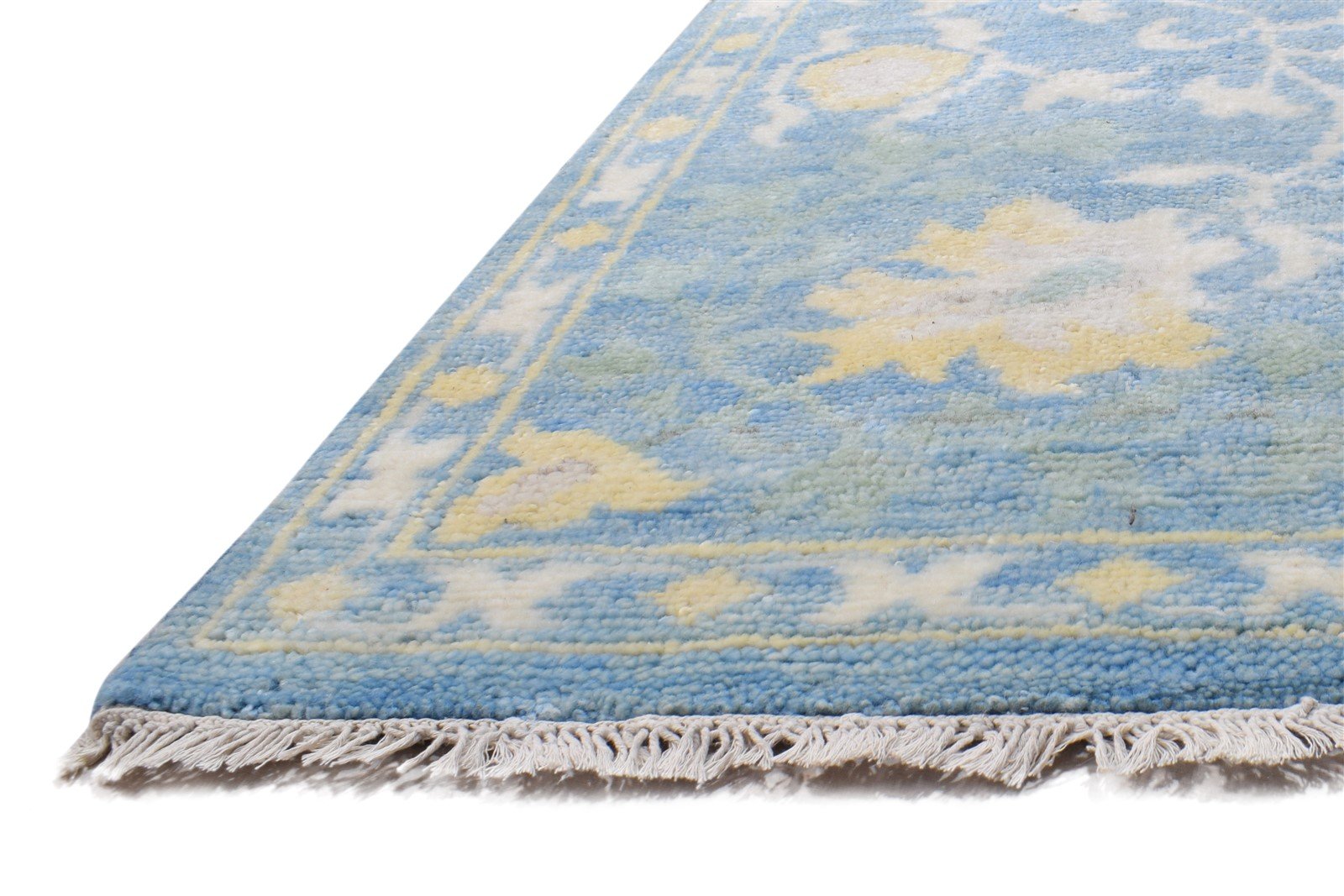 Blue Wool Rug 9' X 12' Persian Hand Knotted Oushak Oriental Extra Large Carpet   7864969658517
