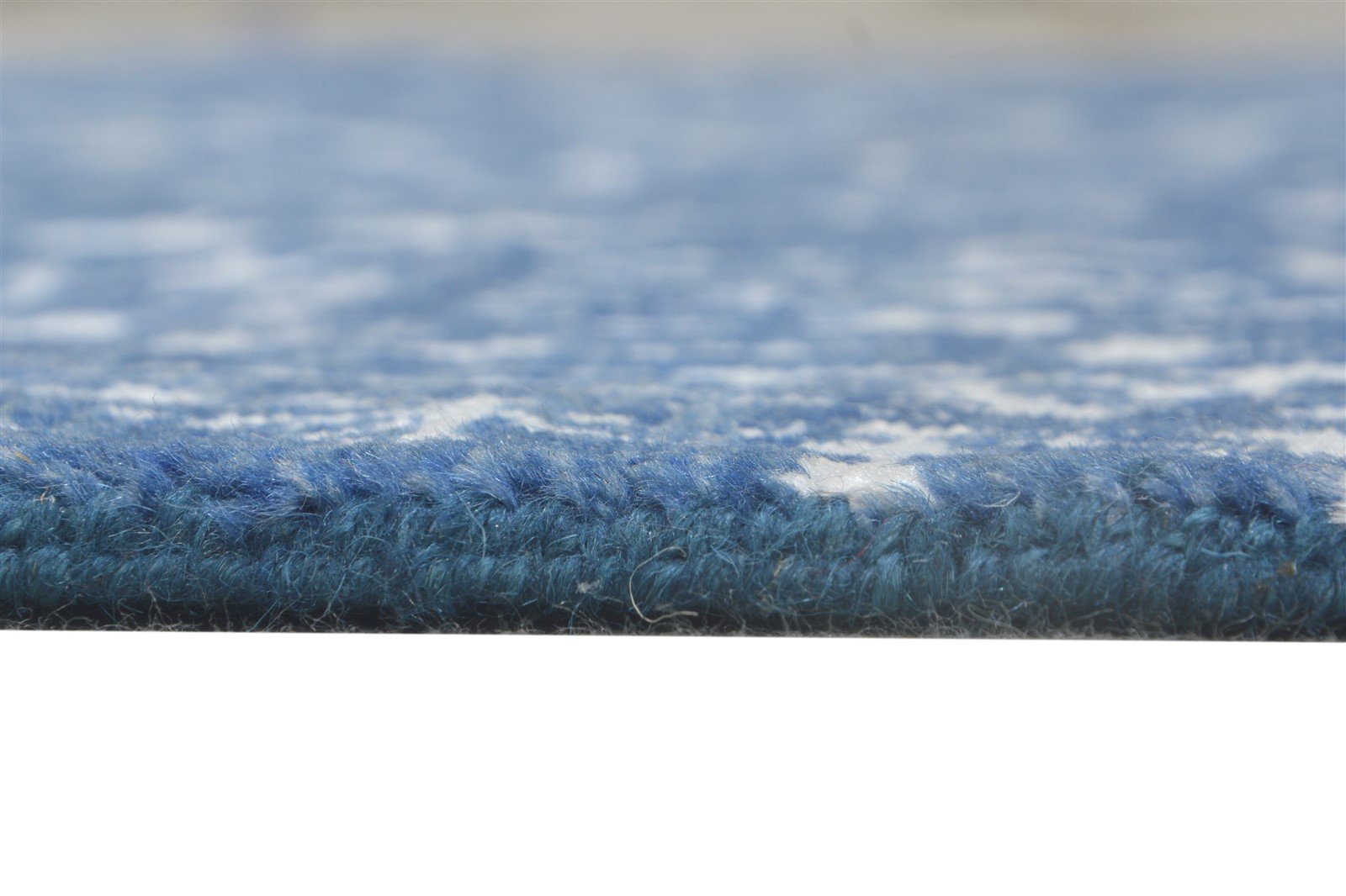 Blue Wool / Silk Rug 4X6 Modern Hand Knotted Oriental Abstract Room Size Carpet   7865148932245