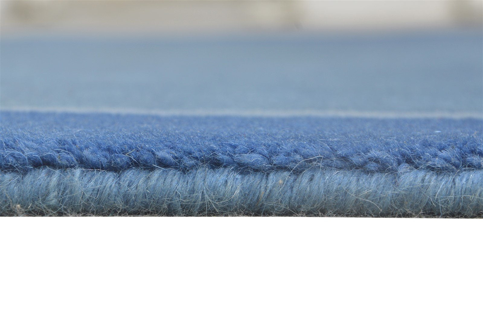 Blue Wool / Silk Rug 4X6 Modern Hand Knotted Scandinavian Bordered Room Size   7865108856981