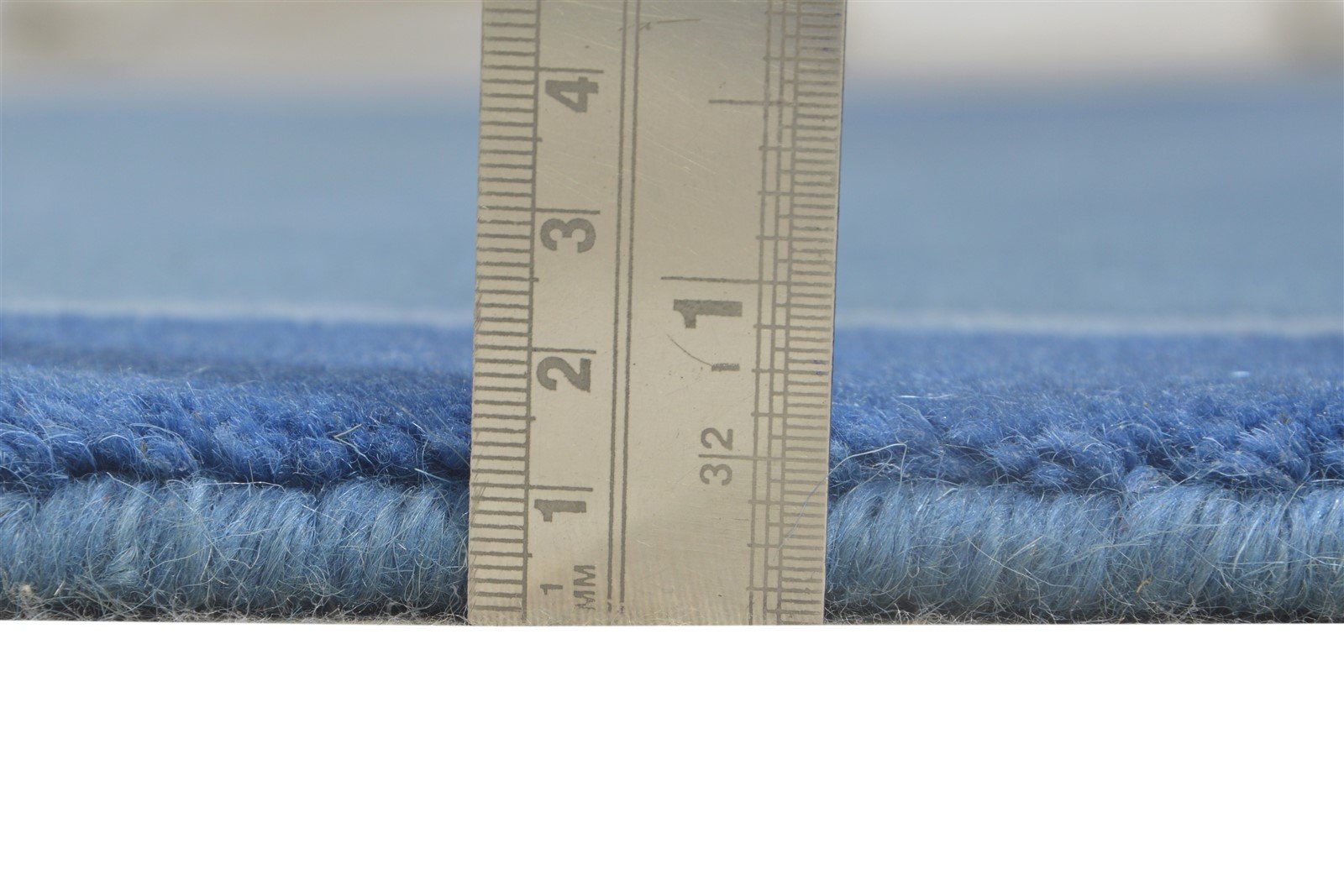 Blue Wool / Silk Rug 4X6 Modern Hand Knotted Scandinavian Bordered Room Size   7865108856981