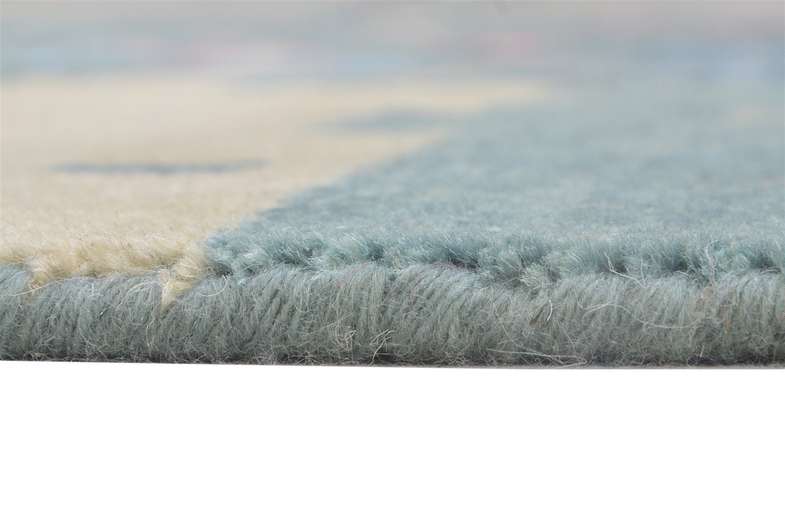 Blue Wool / Silk Rug 5X8 Modern Hand Knotted French Abstract Room Size Carpet   7864977326229