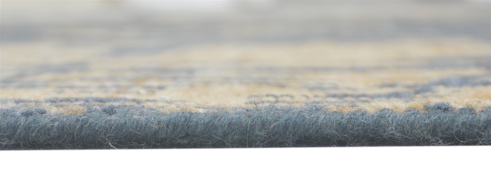 Blue Wool Silk Rug 6' X 9' Modern Hand Knotted Indian Abstract Large Carpet   7860676165781