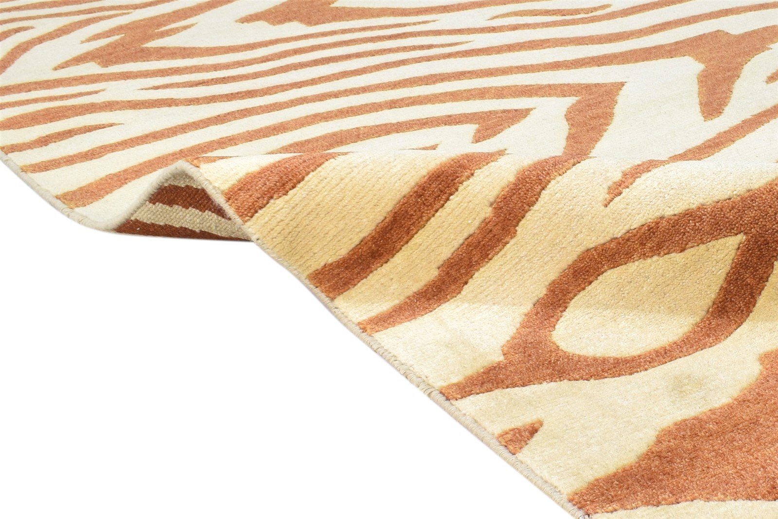 Bonnee Wool Beige Rug 6' X 9' Modern Hand Knotted American Abstract   7865095127189