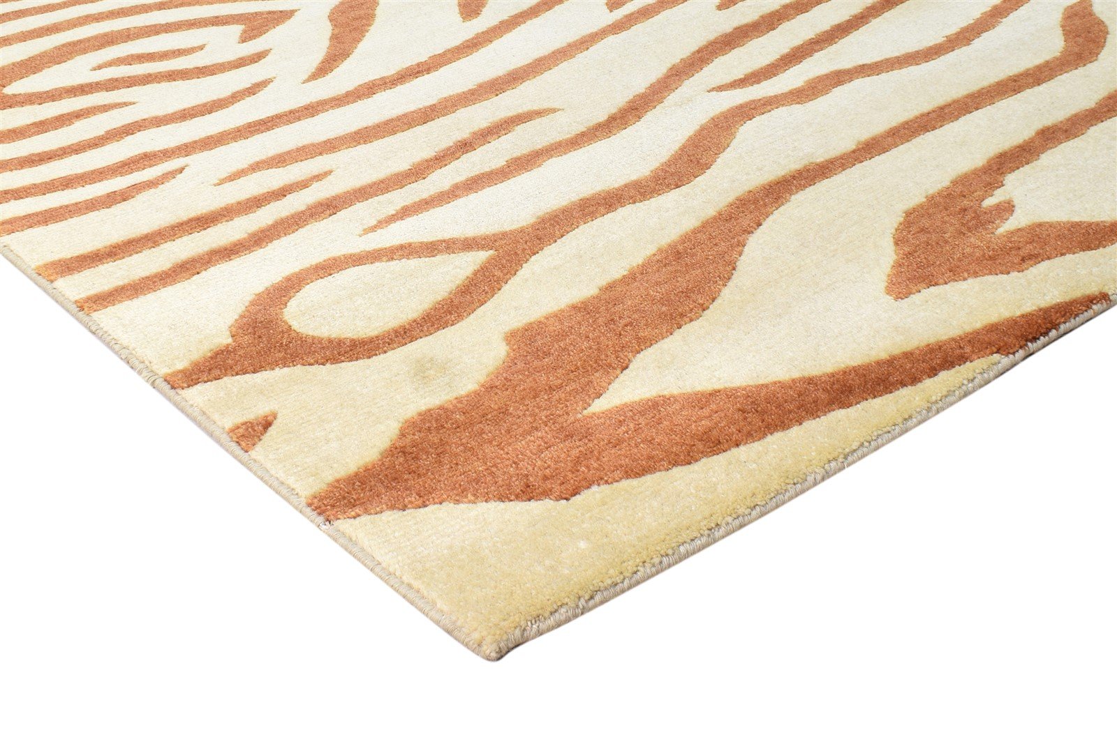 Bonnee Wool Beige Rug 6' X 9' Modern Hand Knotted American Abstract   7865095127189