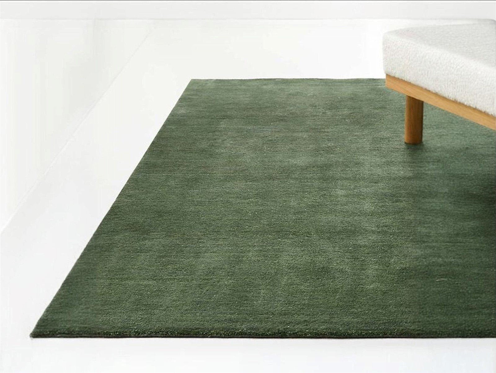 Bronze Green Area Rug for Bedroom, Modern Rug, Solid Color Wool rug for living Room Baxter Rug   8448800915605