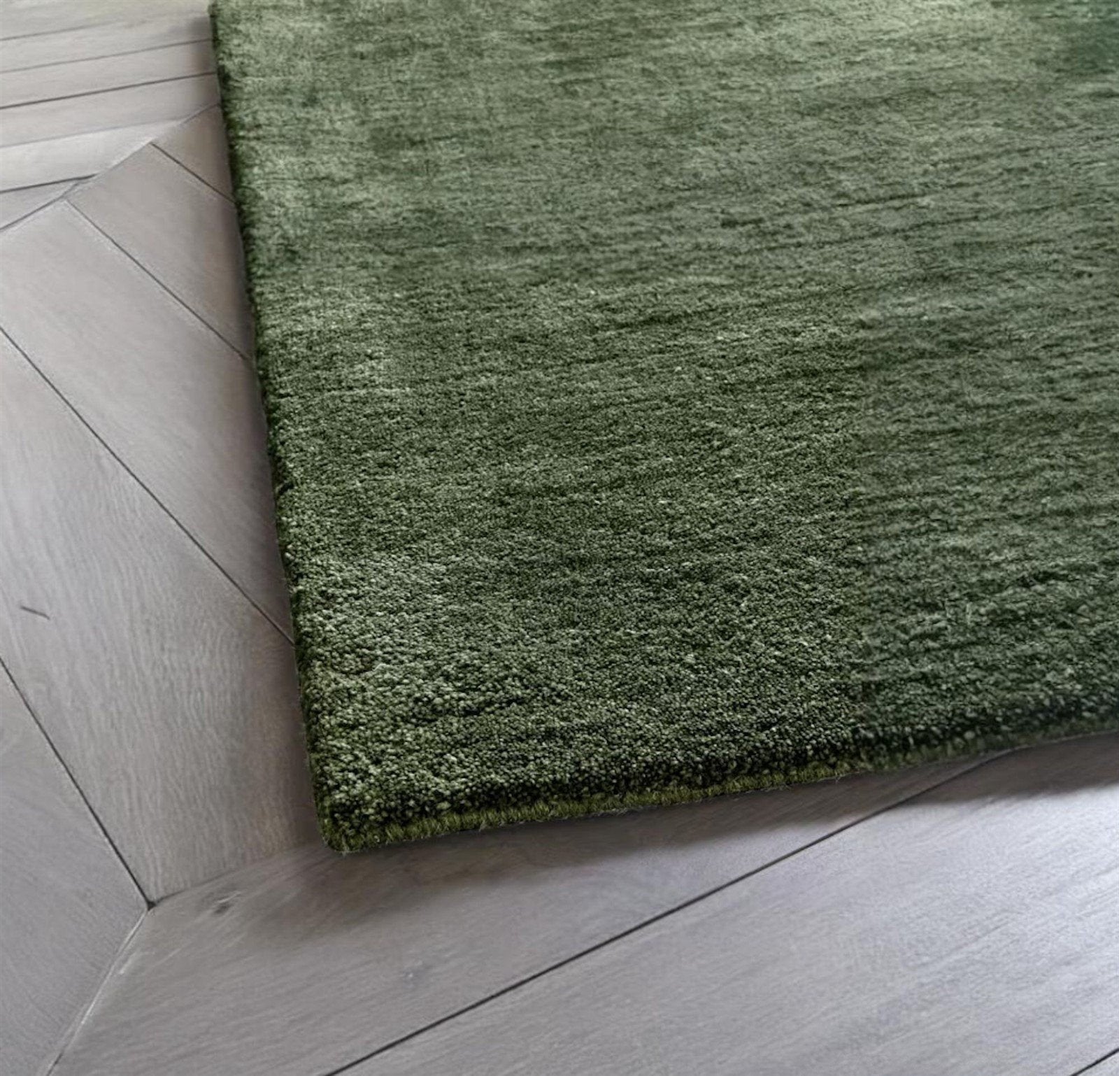 Bronze Green Area Rug for Bedroom, Modern Rug, Solid Color Wool rug for living Room Baxter Rug   8448800915605