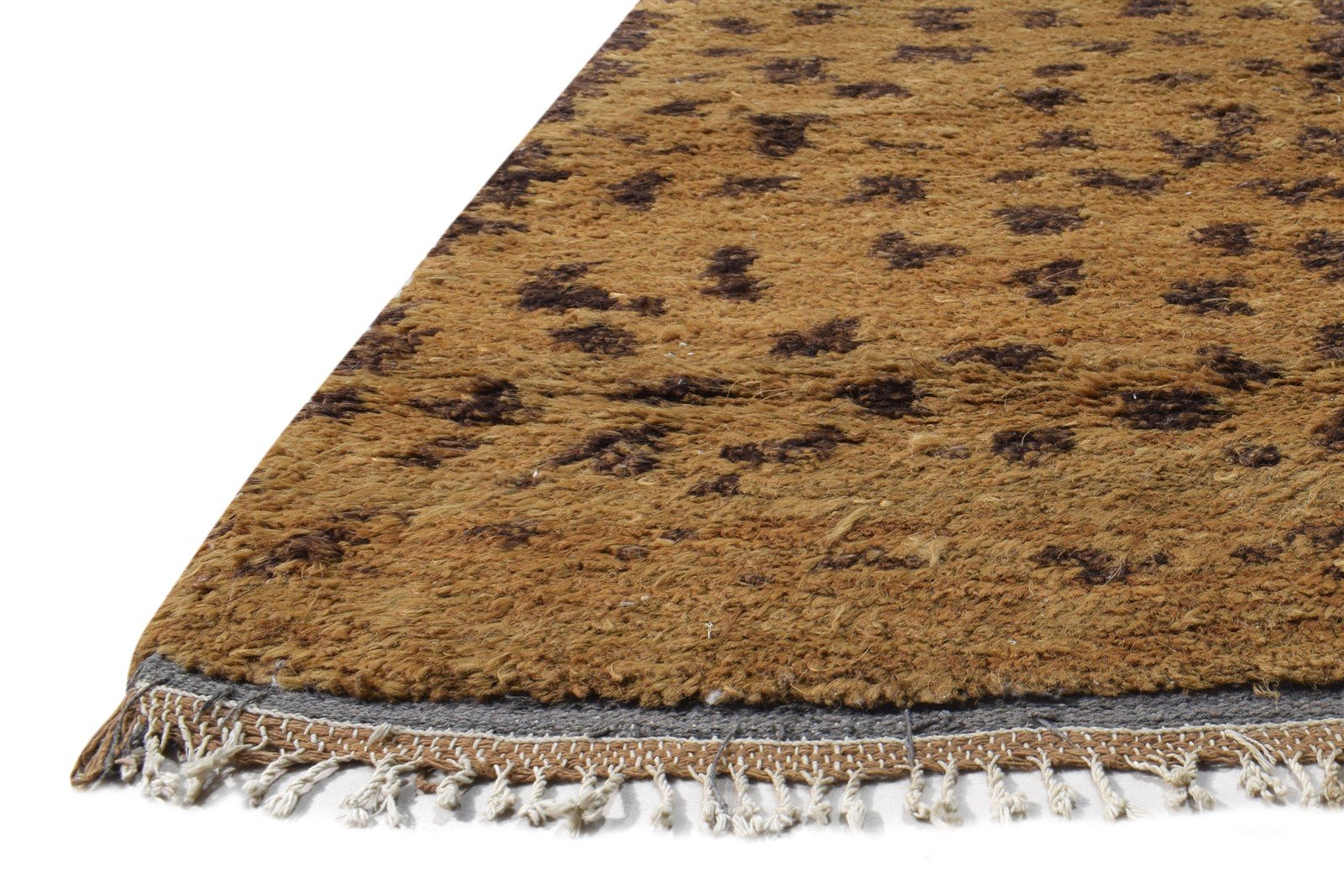 Brown Hemp Rug 2' X 3' Modern Hand Knotted American Abstract Small Carpet   7865141395605