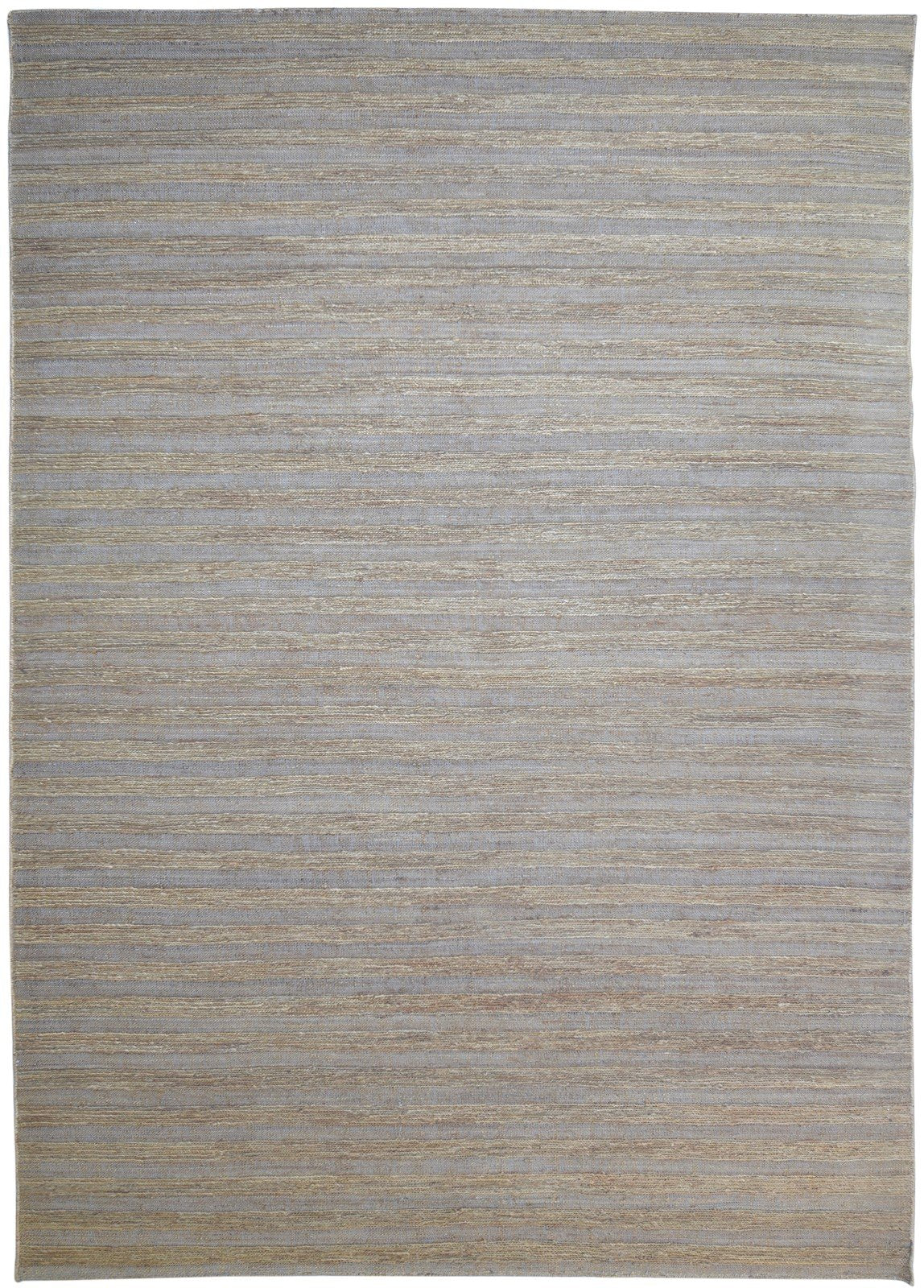 Brown Jute Rug 9' X 12' Modern Braided Scandinavian Striped Large Carpet   7864788484245