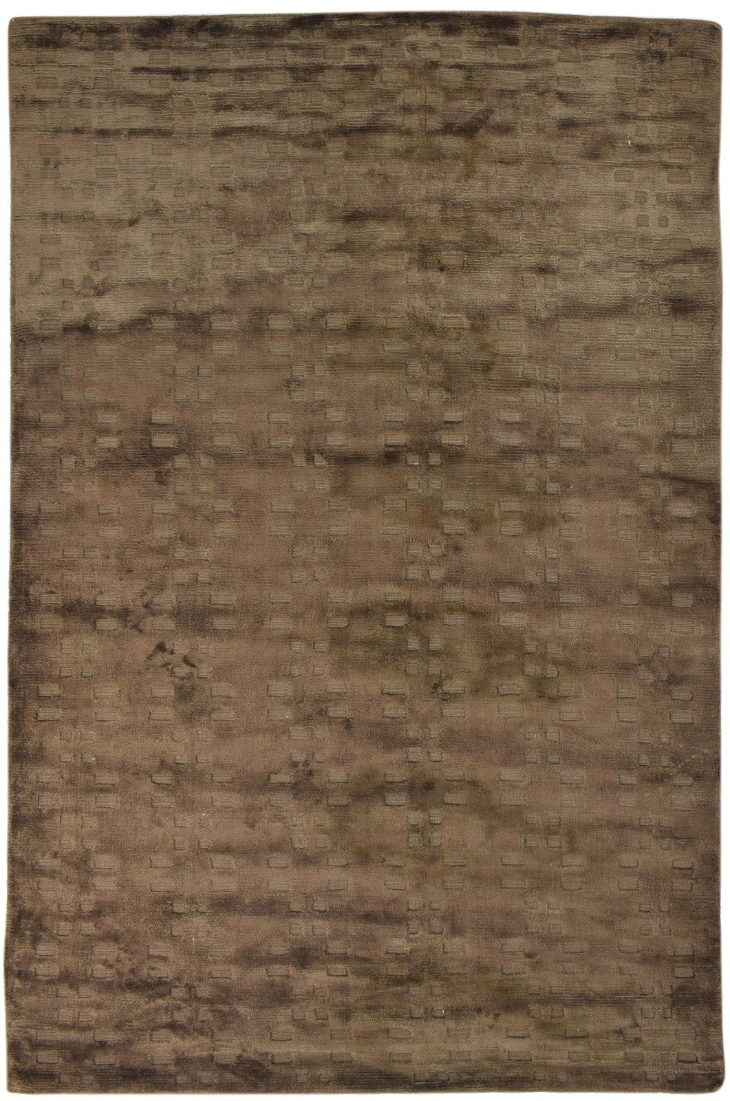 Brown Silk Rug 5' X 8' Modern Handloom Indian Floral Room Size Carpet   7860697366677