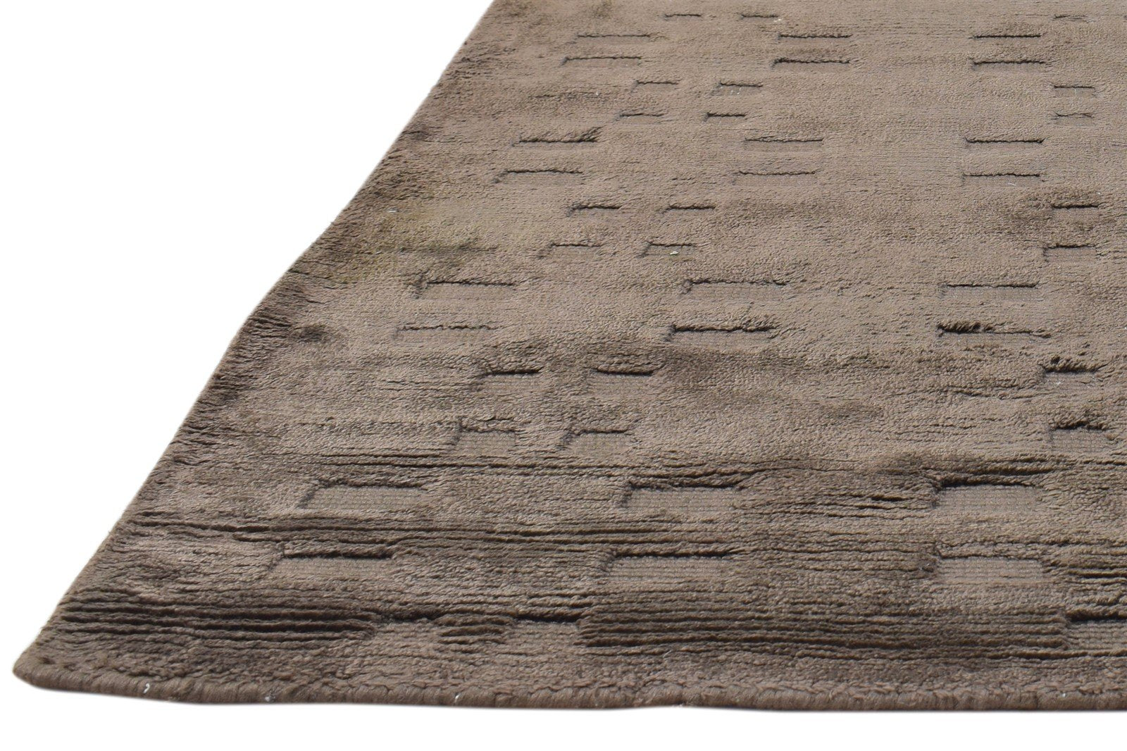 Brown Silk Rug 5' X 8' Modern Handloom Indian Floral Room Size Carpet   7860697366677
