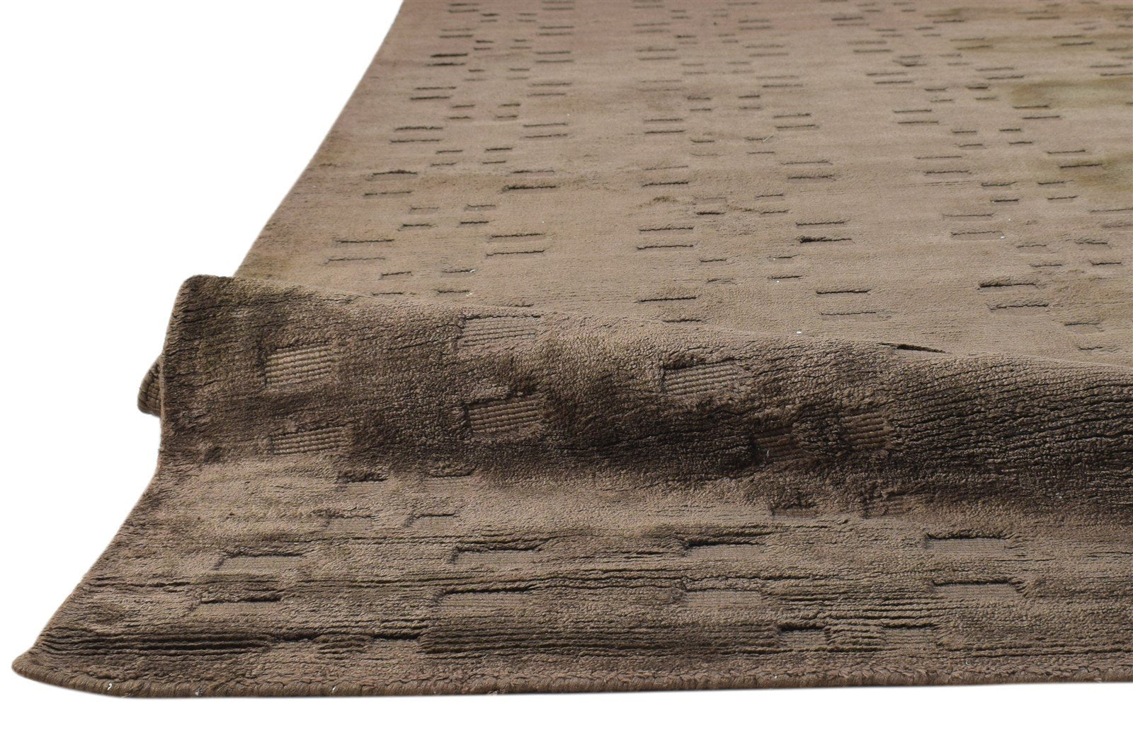 Brown Silk Rug 5' X 8' Modern Handloom Indian Floral Room Size Carpet   7860697366677