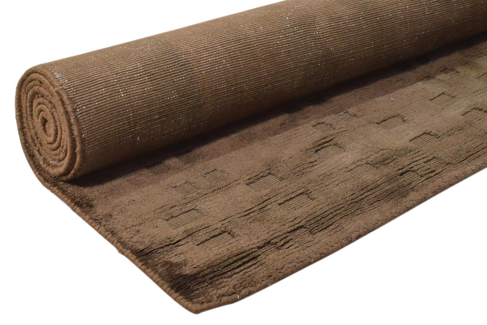 Brown Silk Rug 5' X 8' Modern Handloom Indian Floral Room Size Carpet   7860697366677